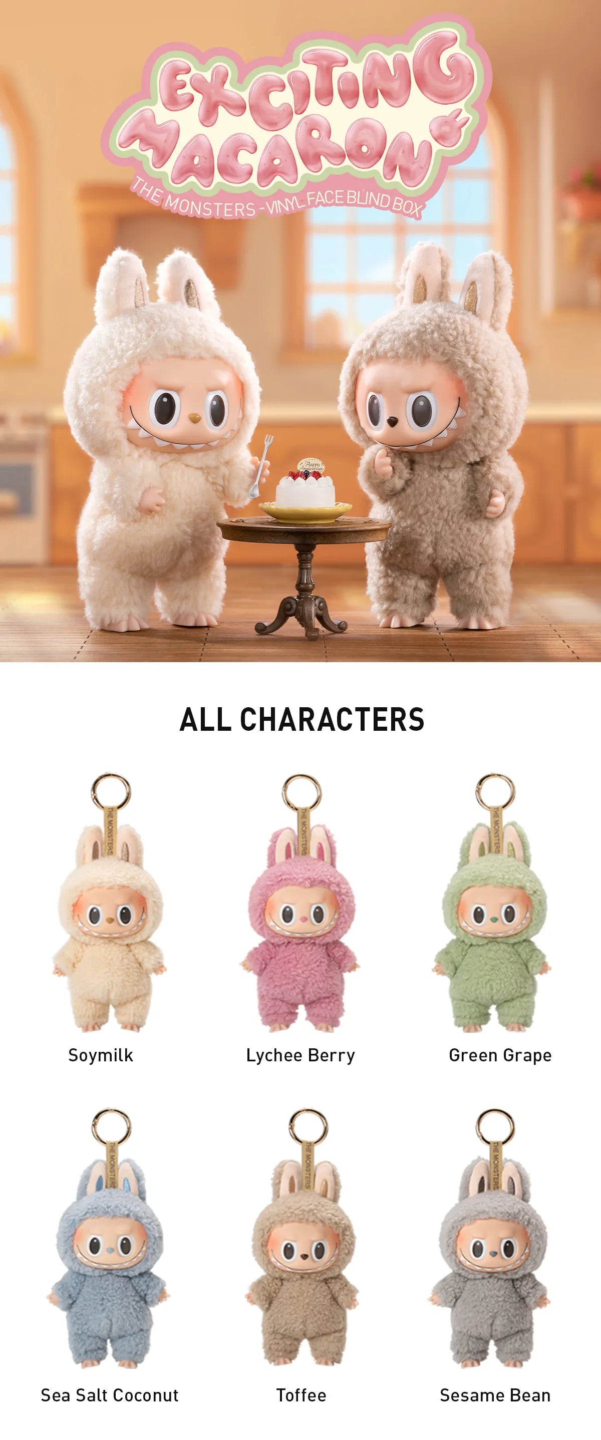 Labubu 100% Authentic "THE MONSTERS - Exciting Macaron Vinyl Face Blind Box"