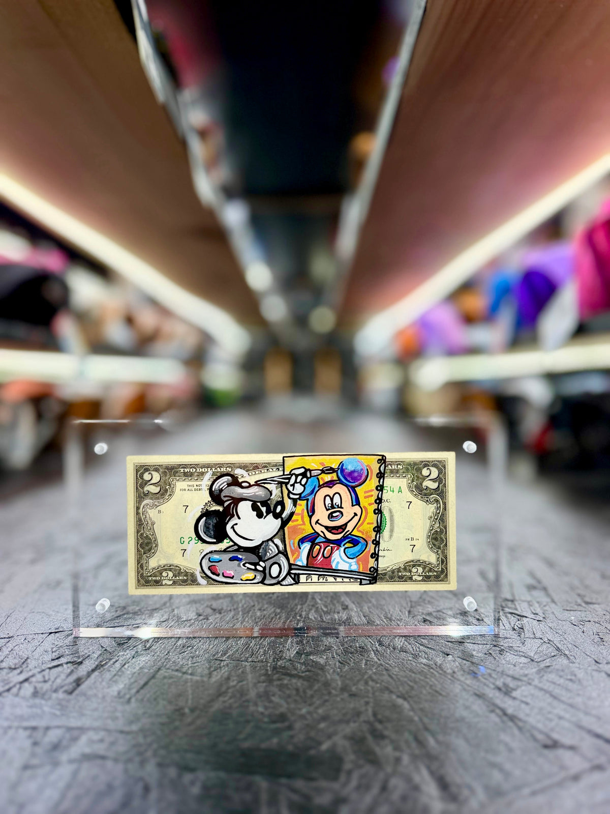 Mickey $2 Dollar Bill Art 7.0