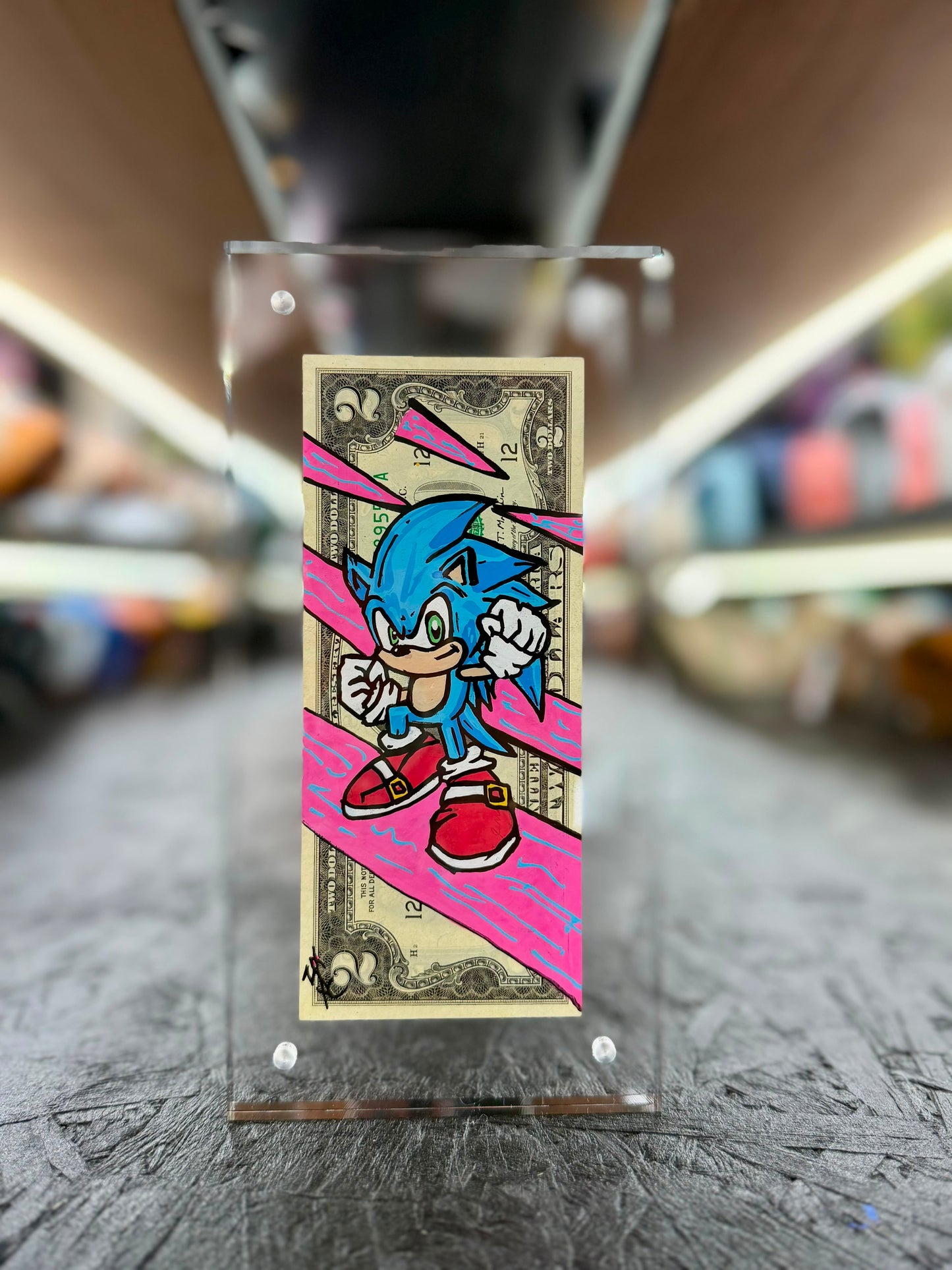 Sonic the Hedgehog $2 Dollar Bill Art