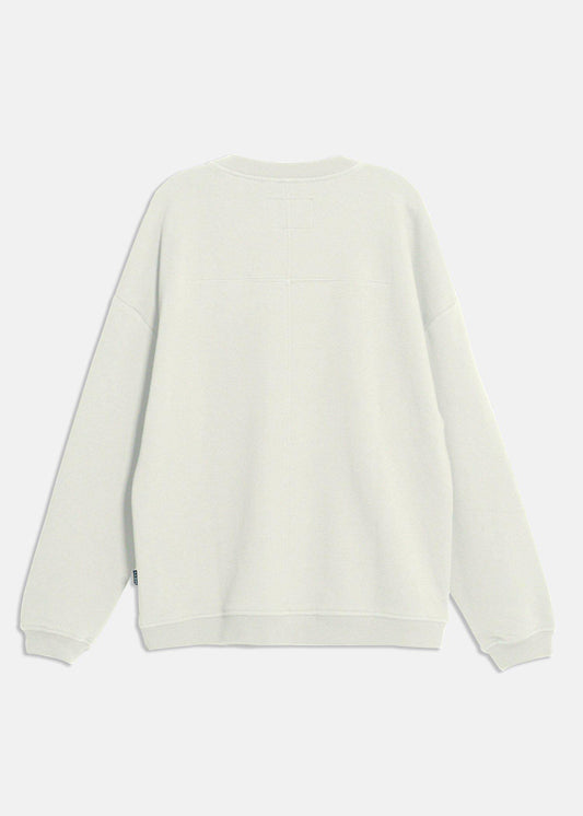 Men's Zipper Chest Pocket Sweatshirt in  in Off White