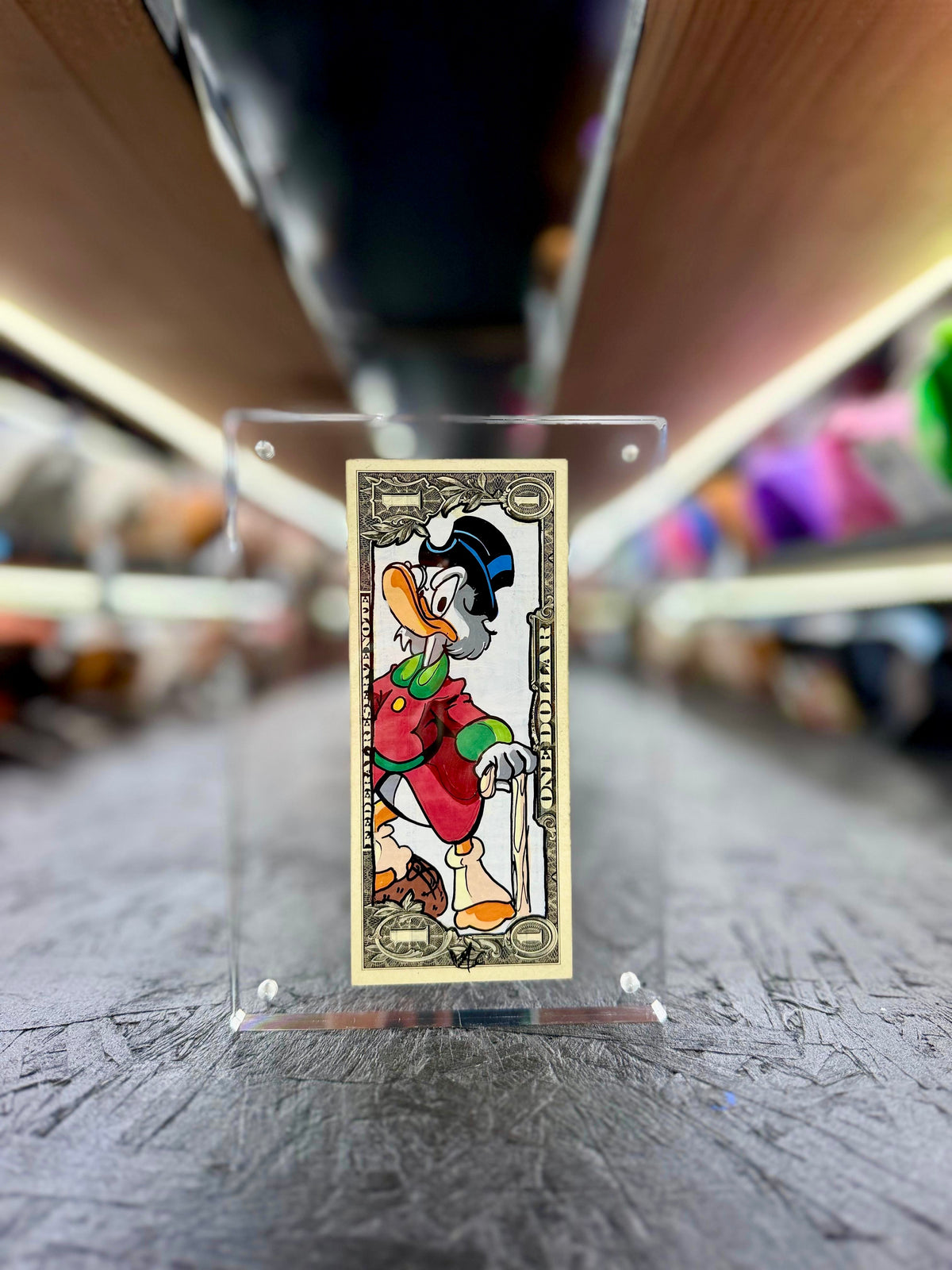 Scrooge McDuck $1 Dollar Bill Art 12.4