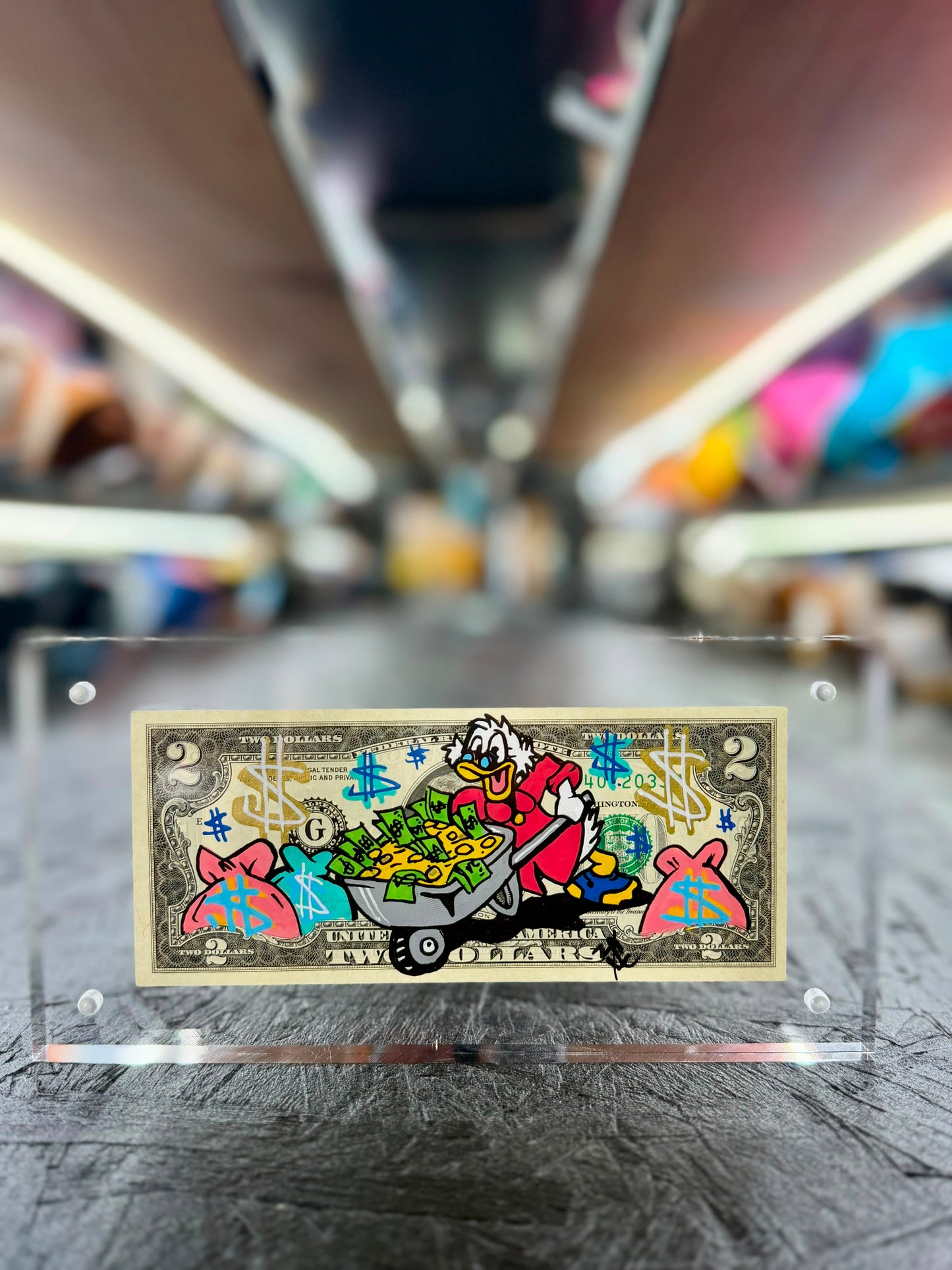Scrooge McDuck $2 Dollar Bill Art 11.2