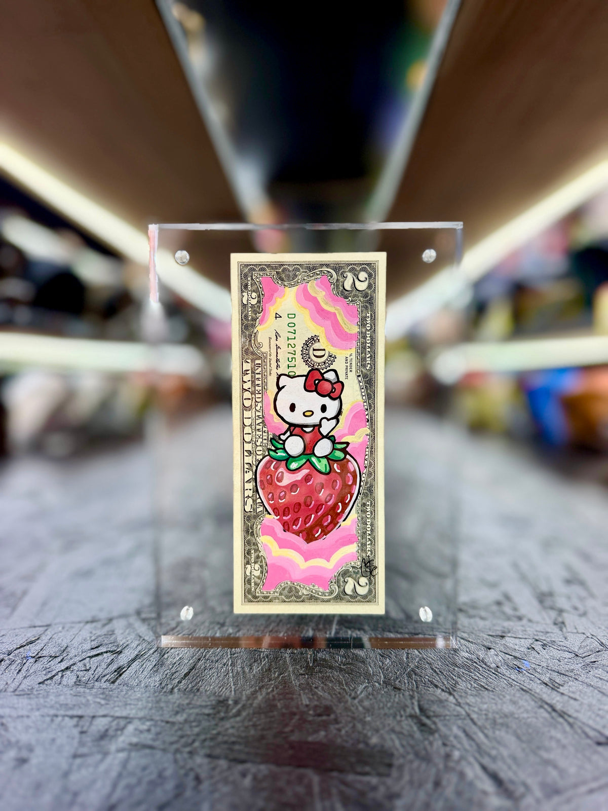 Hello Kitty $2 Dollar Bill Art 8.0