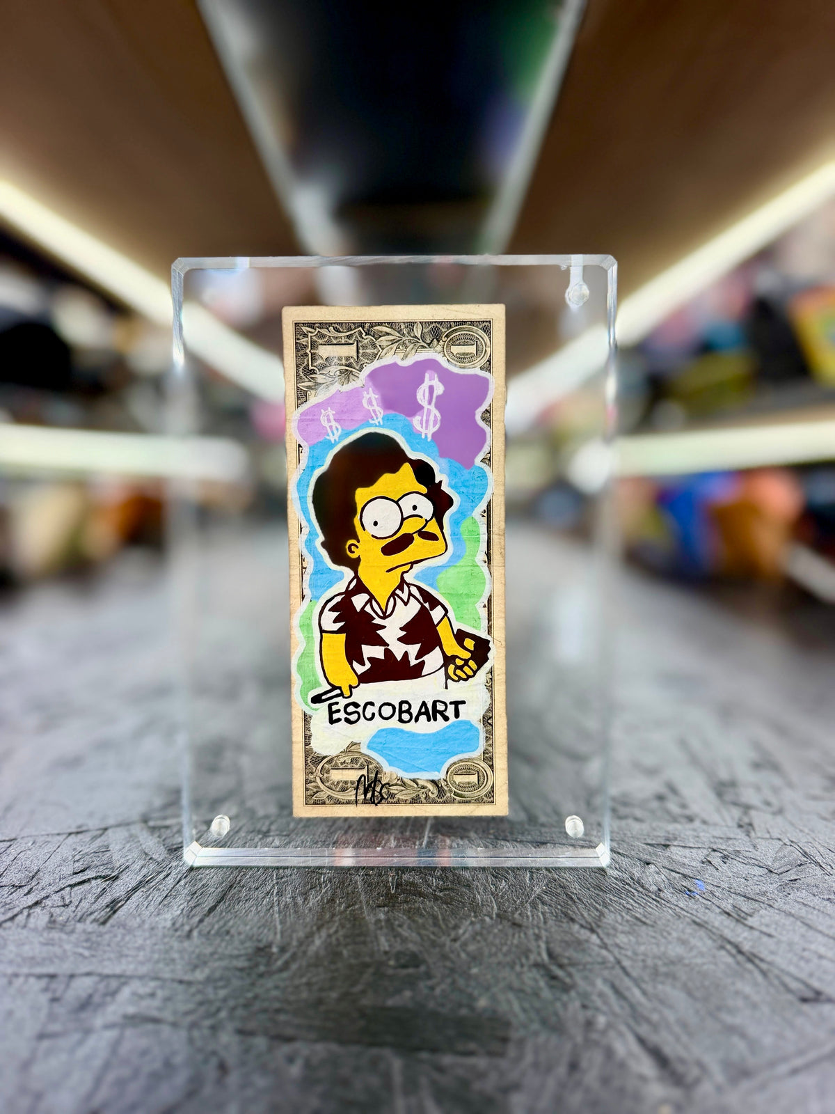 Simpsons (EscoBart) $1 Dollar Bill Art 11.5