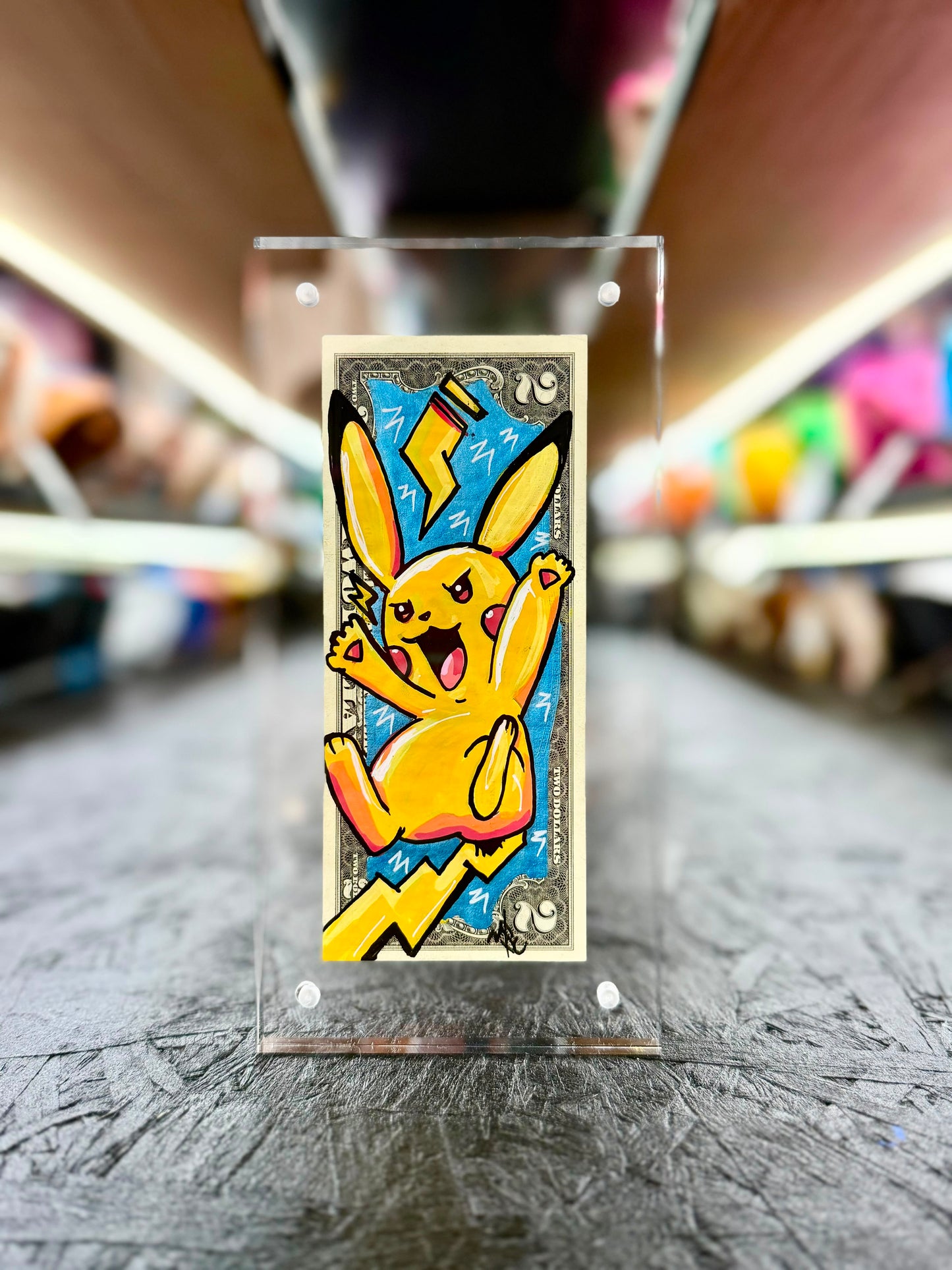 Pokemon "Pikachu" $2 Dollar Bill Art 10.0