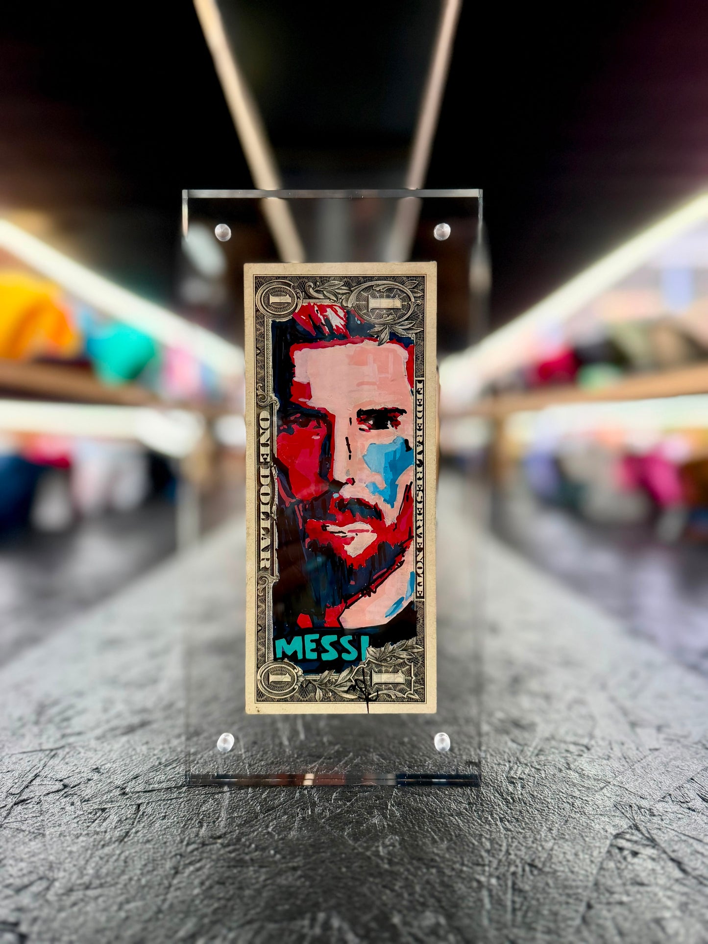 Messi $1 Dollar Bill Art 5.0