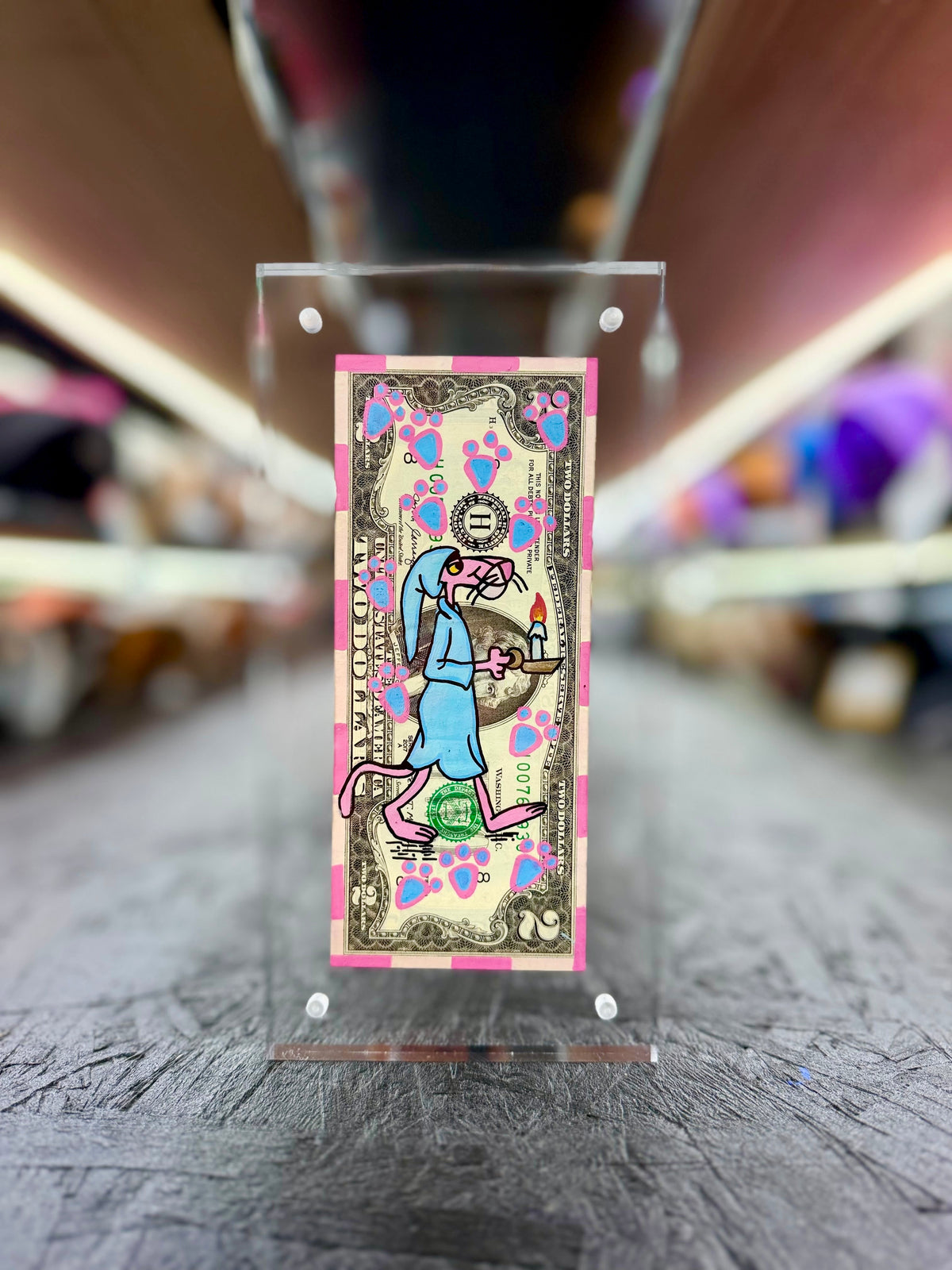 Pink Panther $2 Dollar Bill Art 11.1