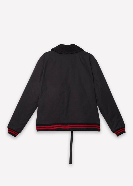 Konus Men's Sherpa Collar MA2 Jacket in Black