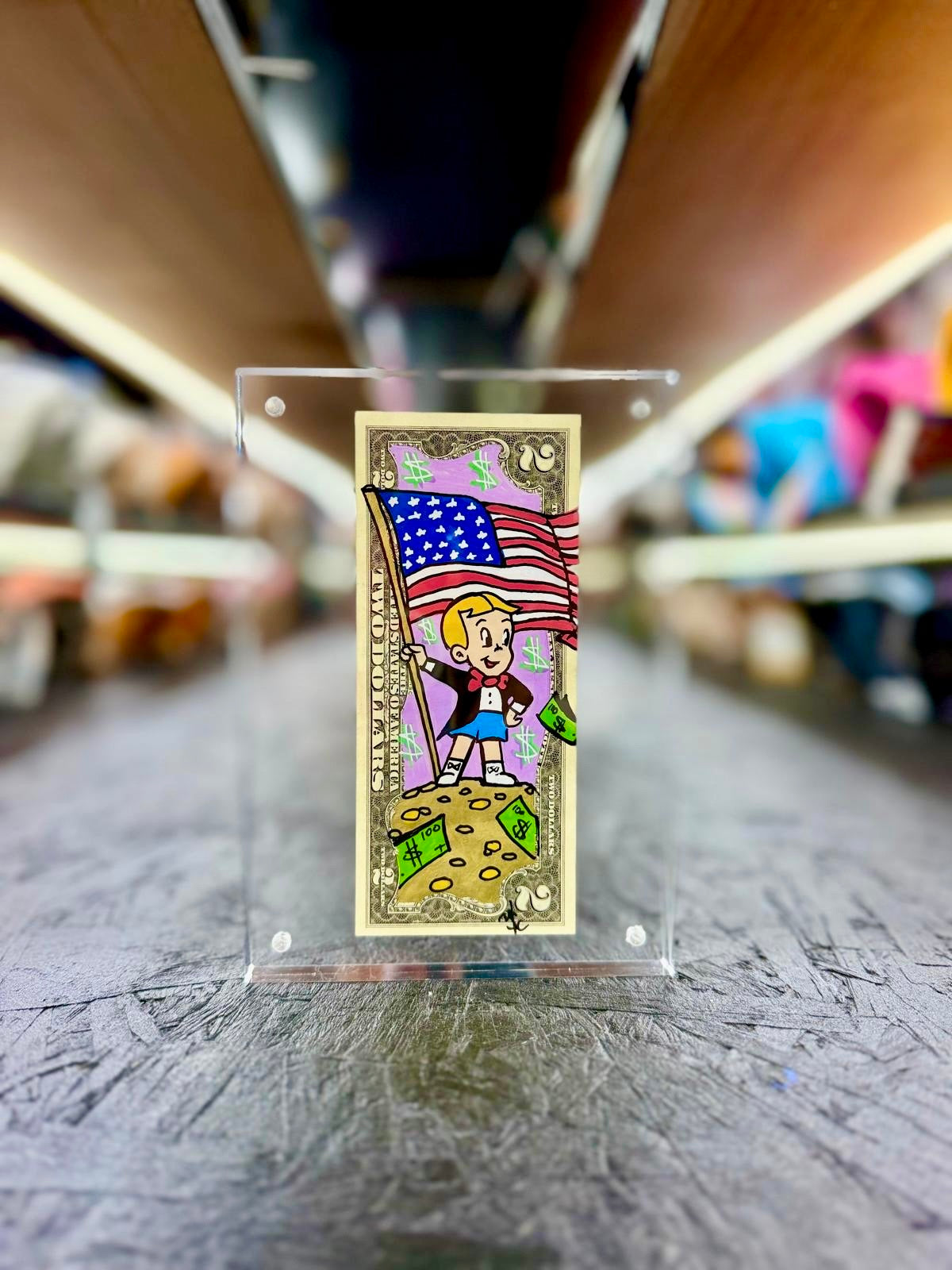 Richie Rich $2 Dollar Bill Art 15.2