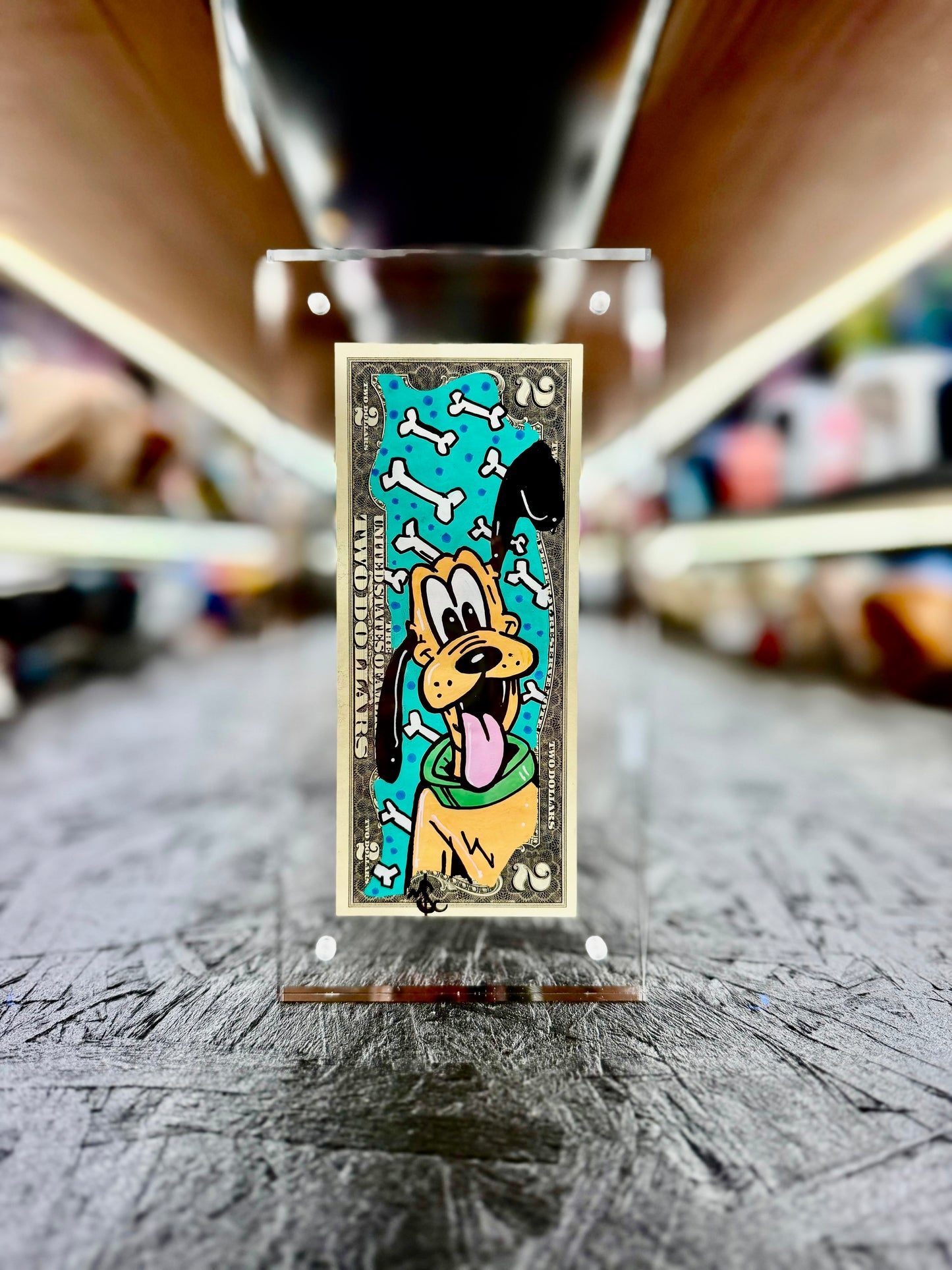 Pluto $2 Dollar Bill Art
