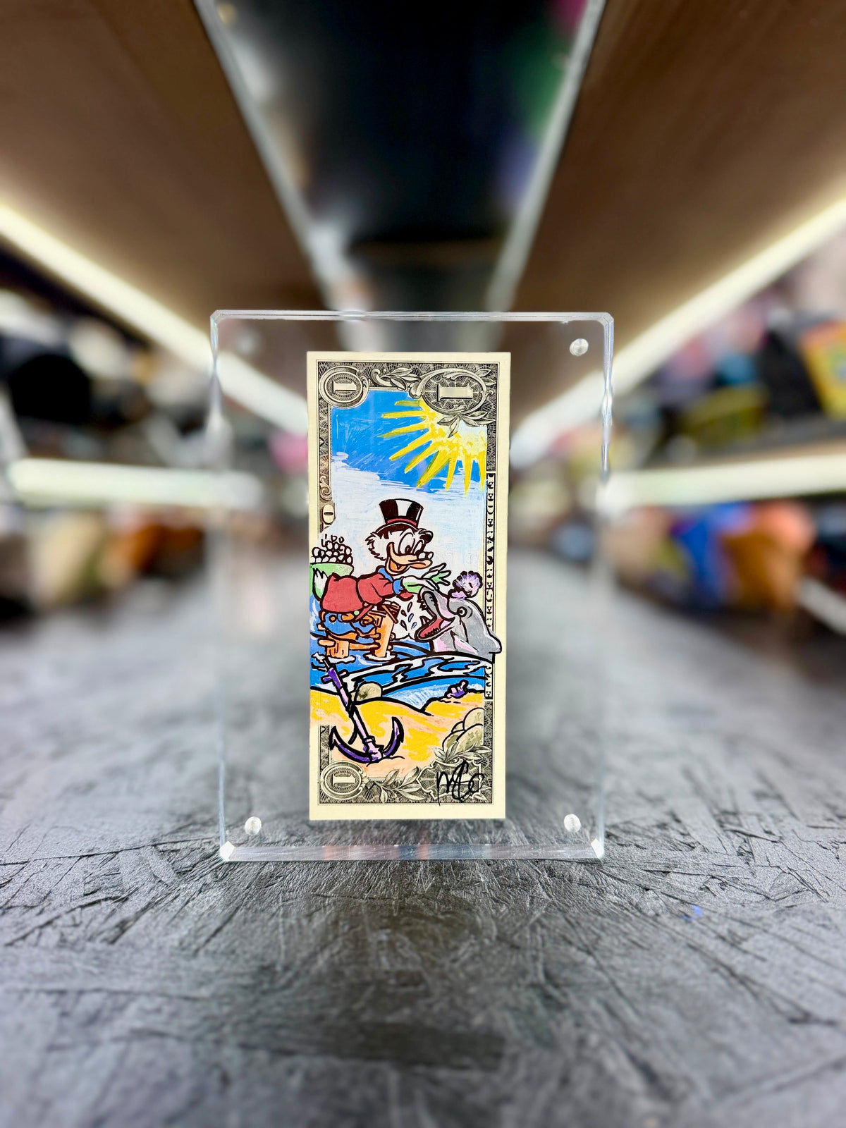Scrooge McDuck $1 Dollar Bill Art 14.3