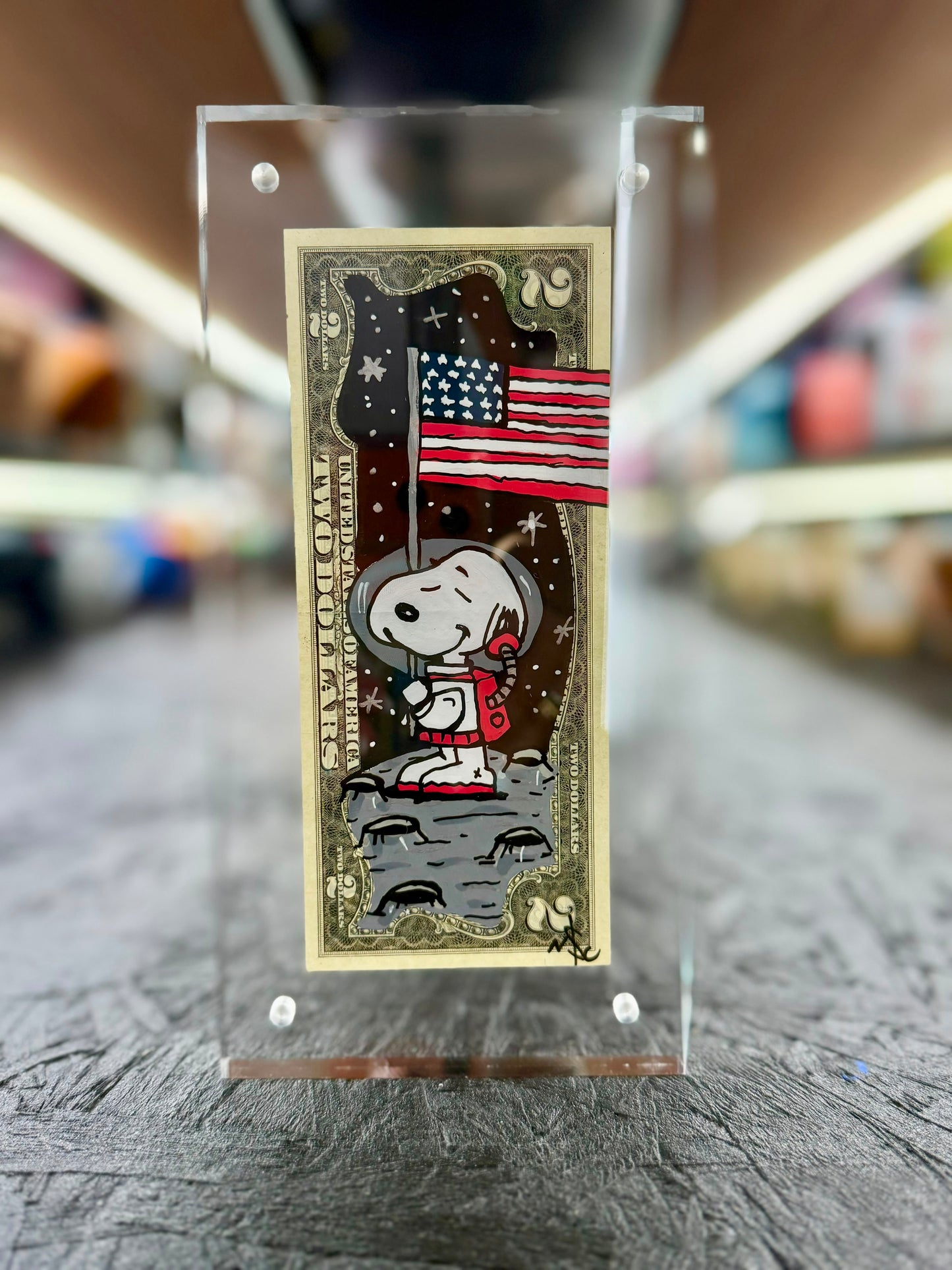 Snoopy $2 Dollar Bill Art 11.3