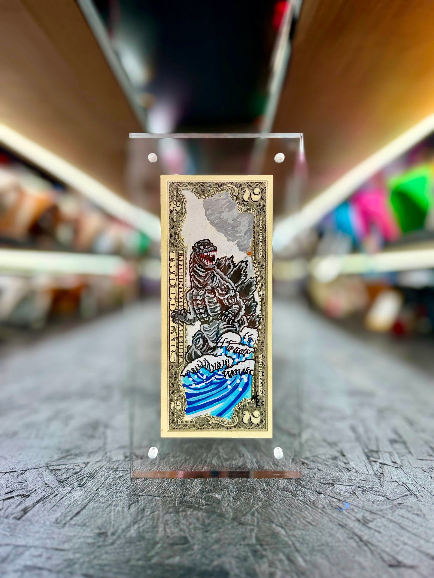 Godzilla $2 Dollar Bill Art 4.0