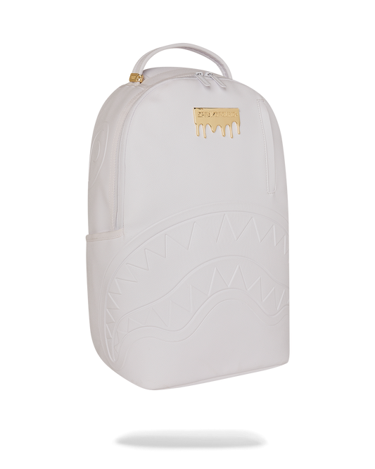Sprayground Gold Brick Luxe White Backpack