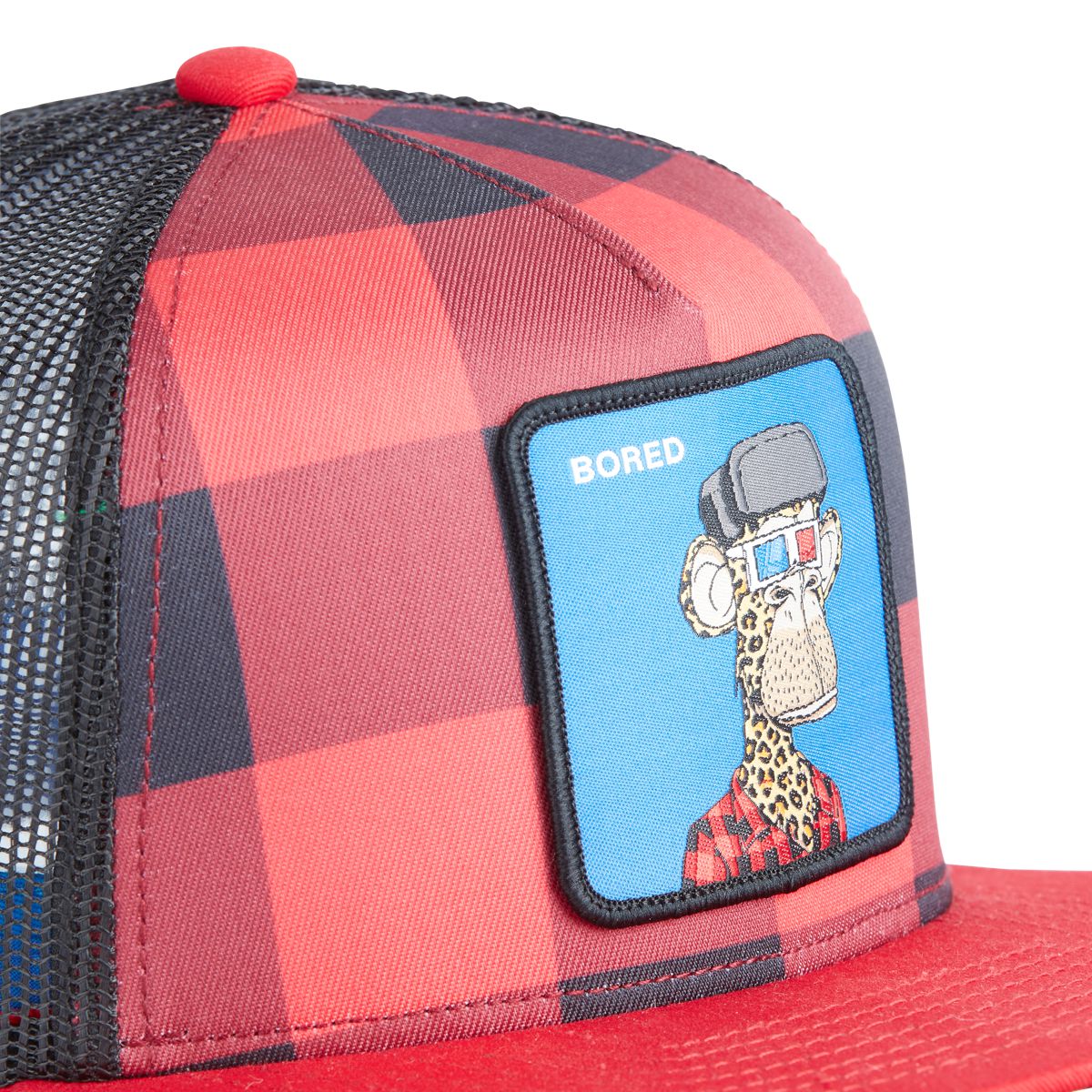 BORED OF DIRECTORS Plaid - Flat Bill Trucker Hat