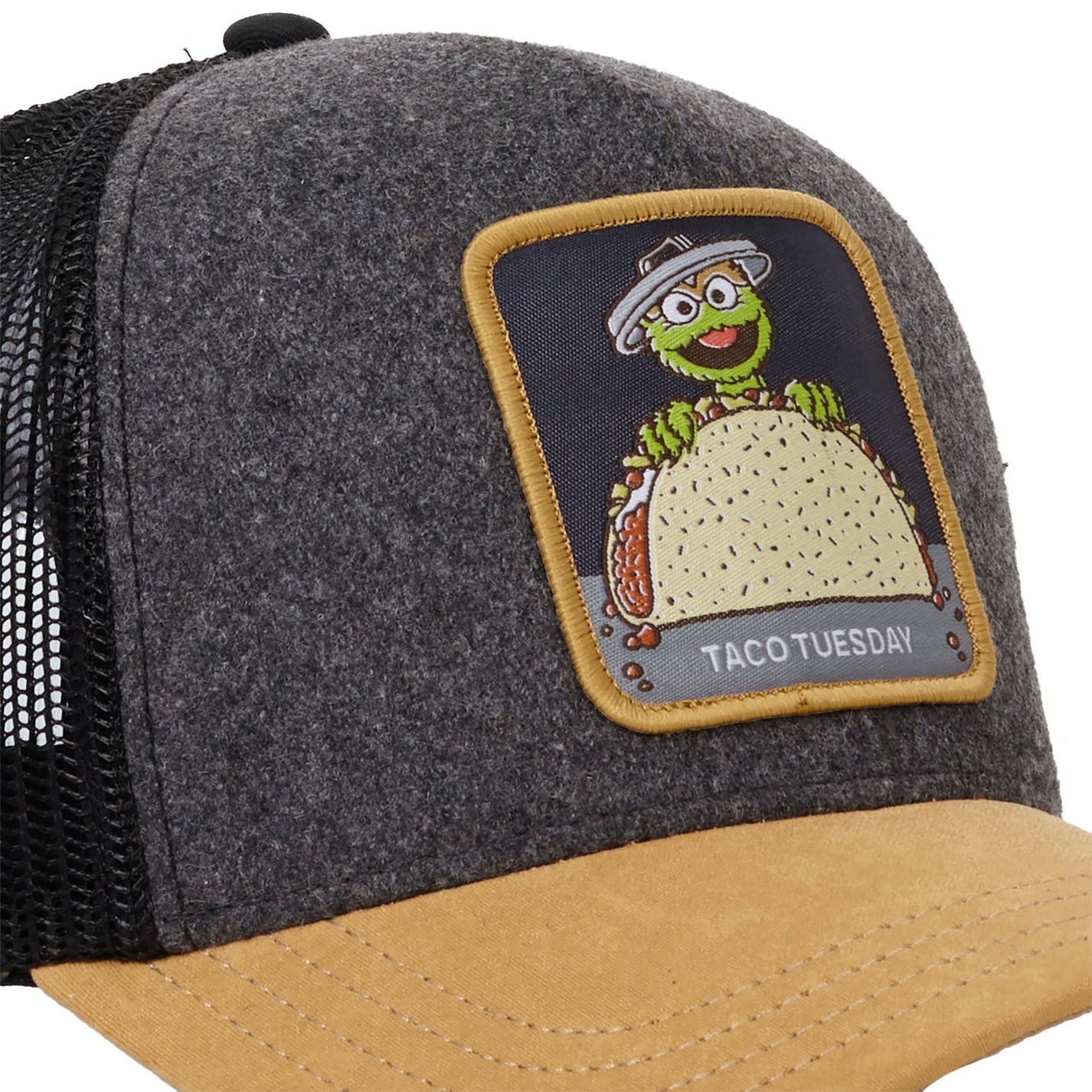 Sesame Street Oscar Taco Tuesday Snapback Trucker Hat