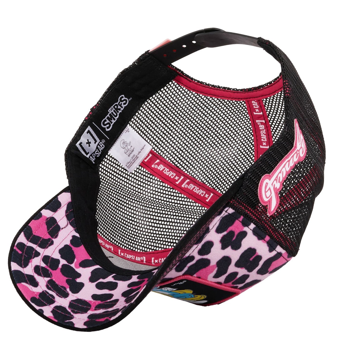 The Smurfs Pink Cheetah Snapback Trucker Hat
