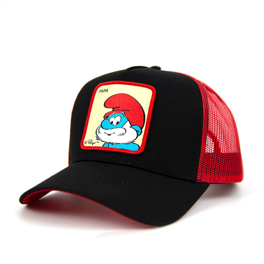 The Smurfs Papa Smurf Black Trucker Hat