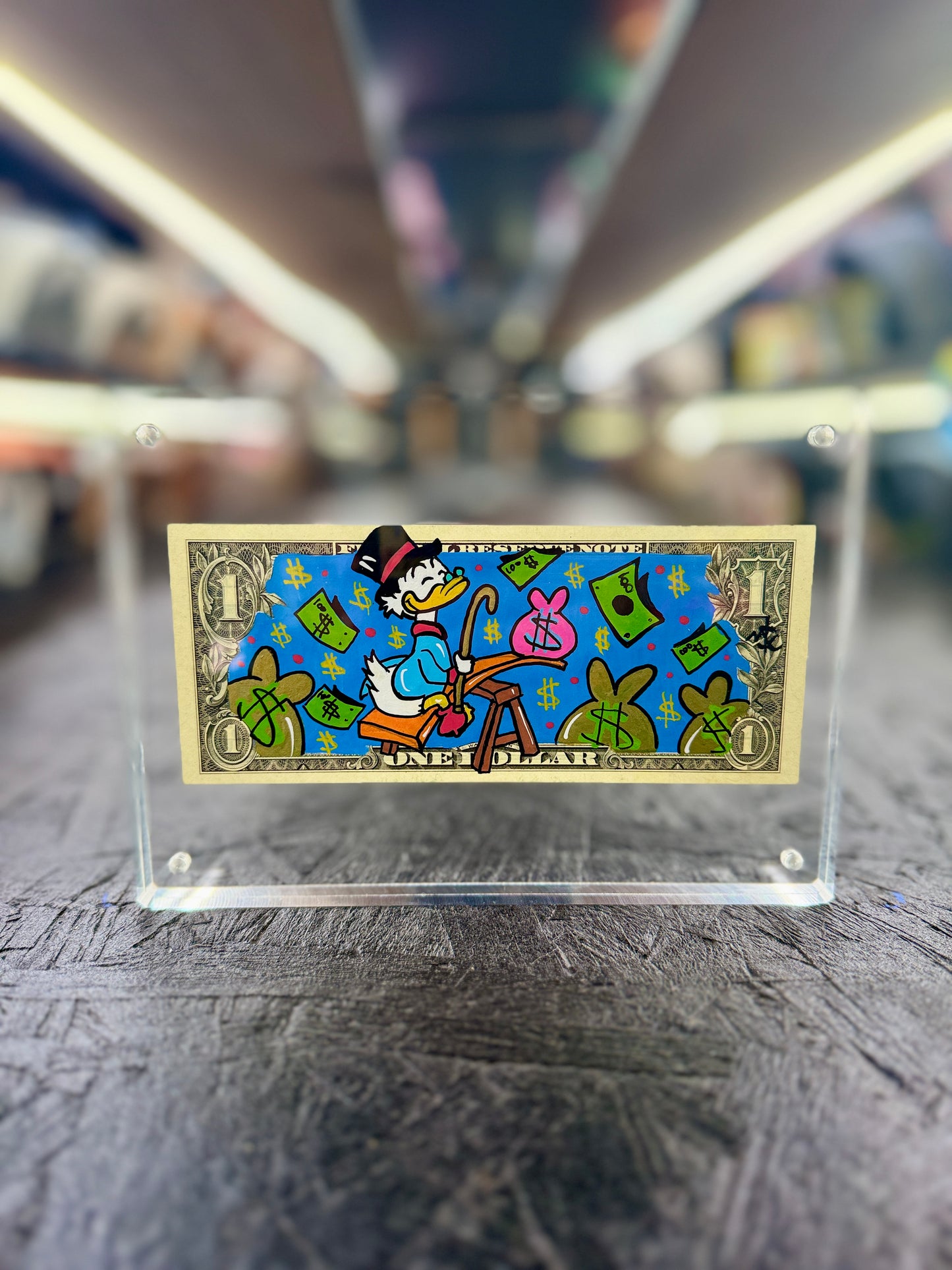 Scrooge McDuck $1 Dollar Bill Art 12.2