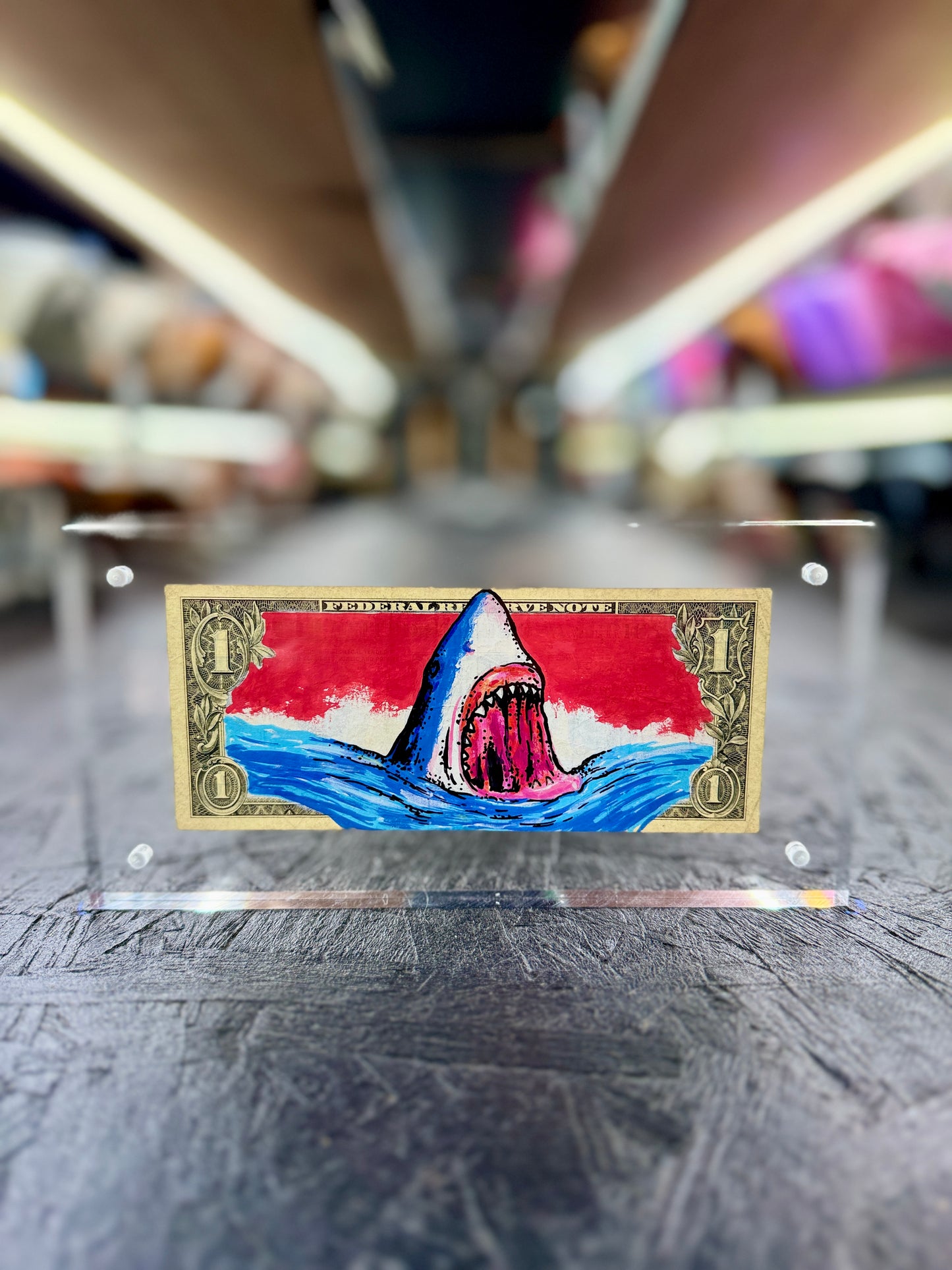 Jaws $1 Dollar Bill Art 11.7