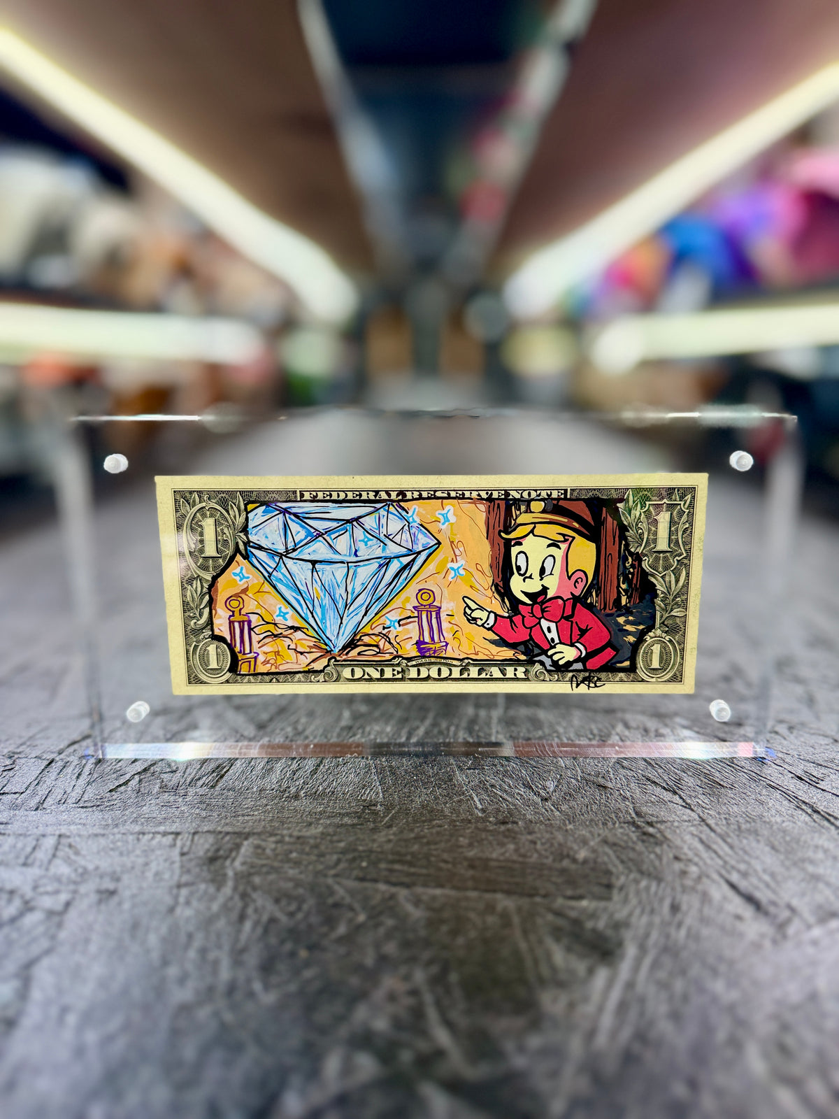 Richie Rich $1 Dollar Bill Art 16.9
