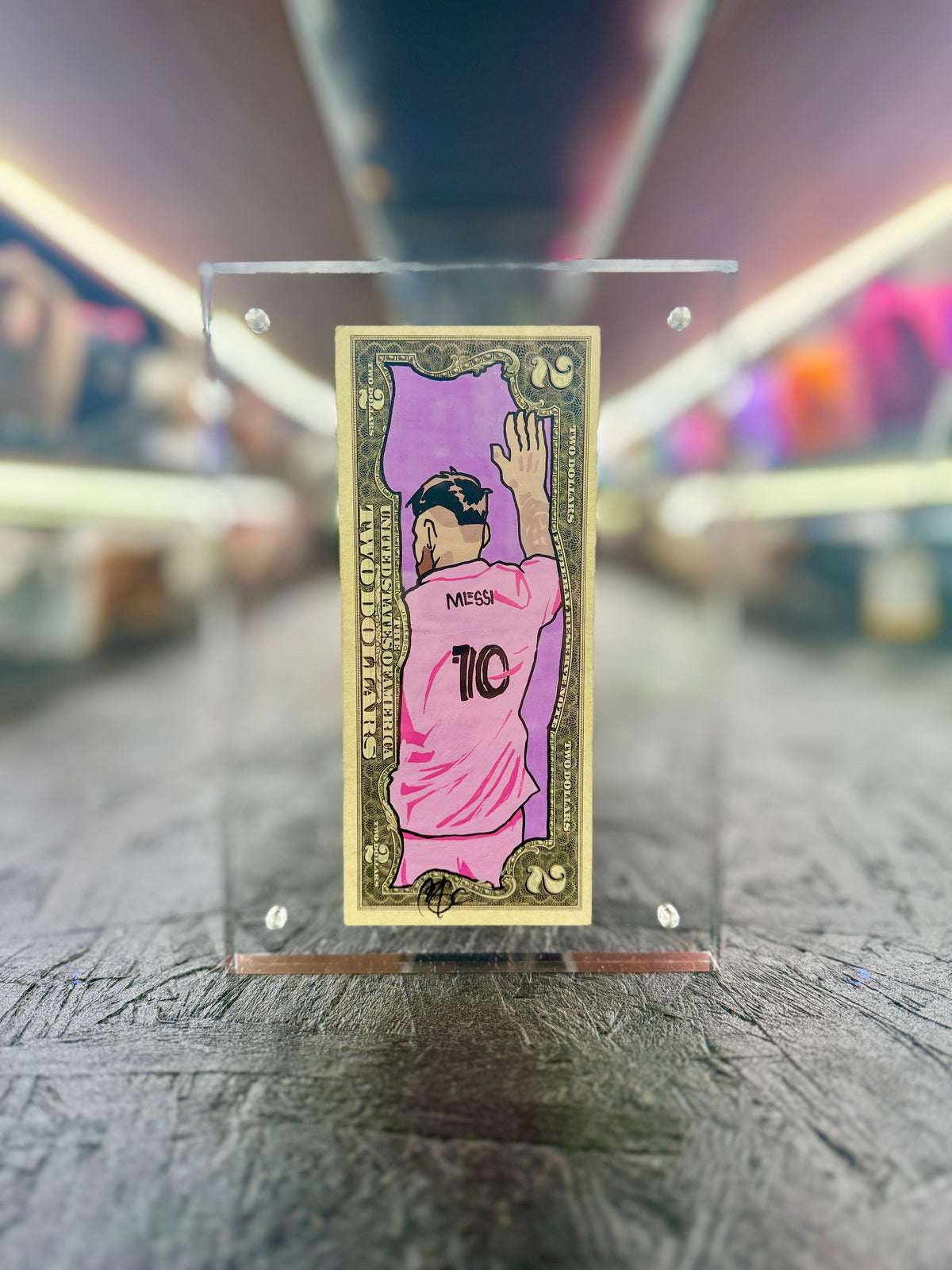 Messi $2 Dollar Bill Art 10.4