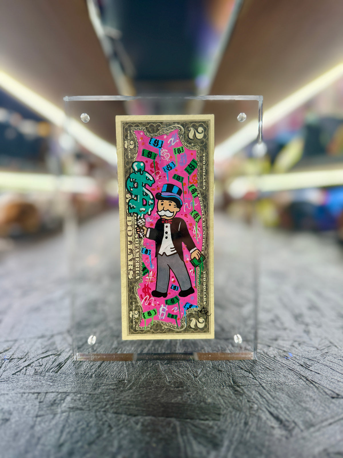 Mr Monopoly $2 Dollar Bill Art 51.2