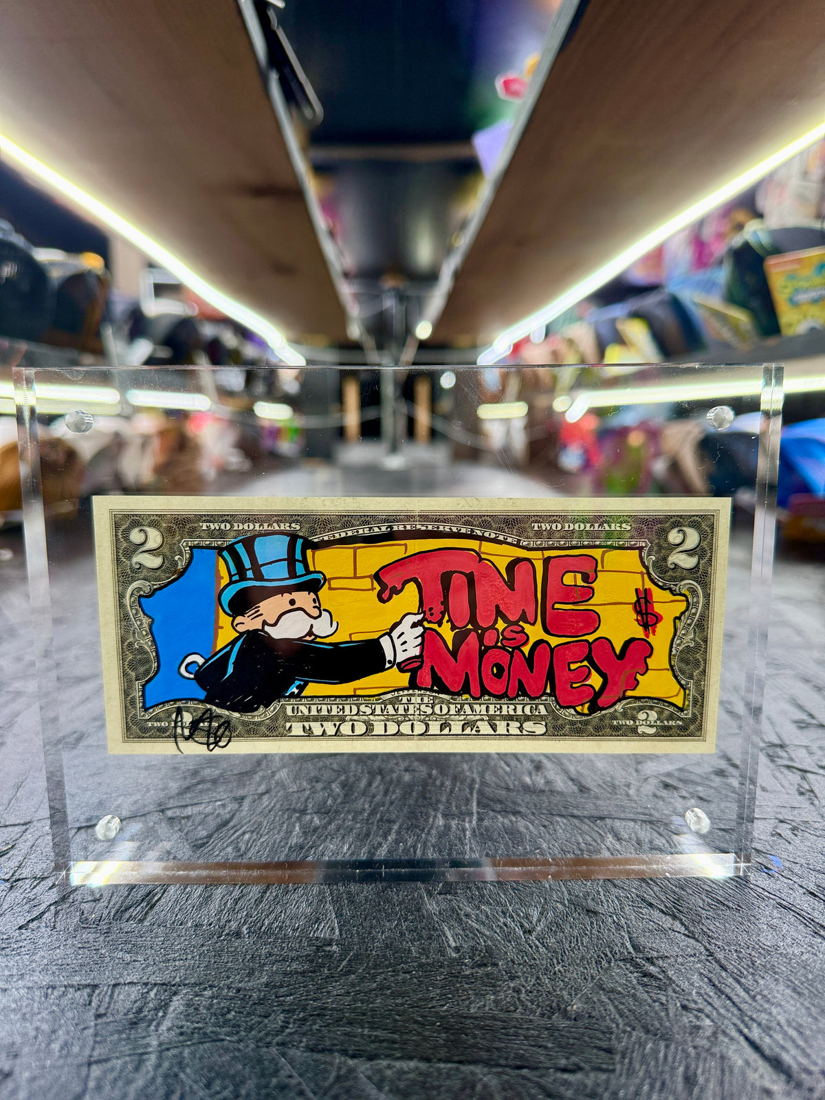 Mr Monopoly $2 Dollar Bill Art 51.4