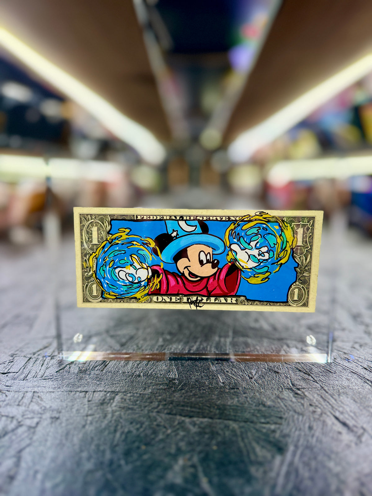 Mickey Mouse Fantasia $2 Dollar Bill Art 3.0