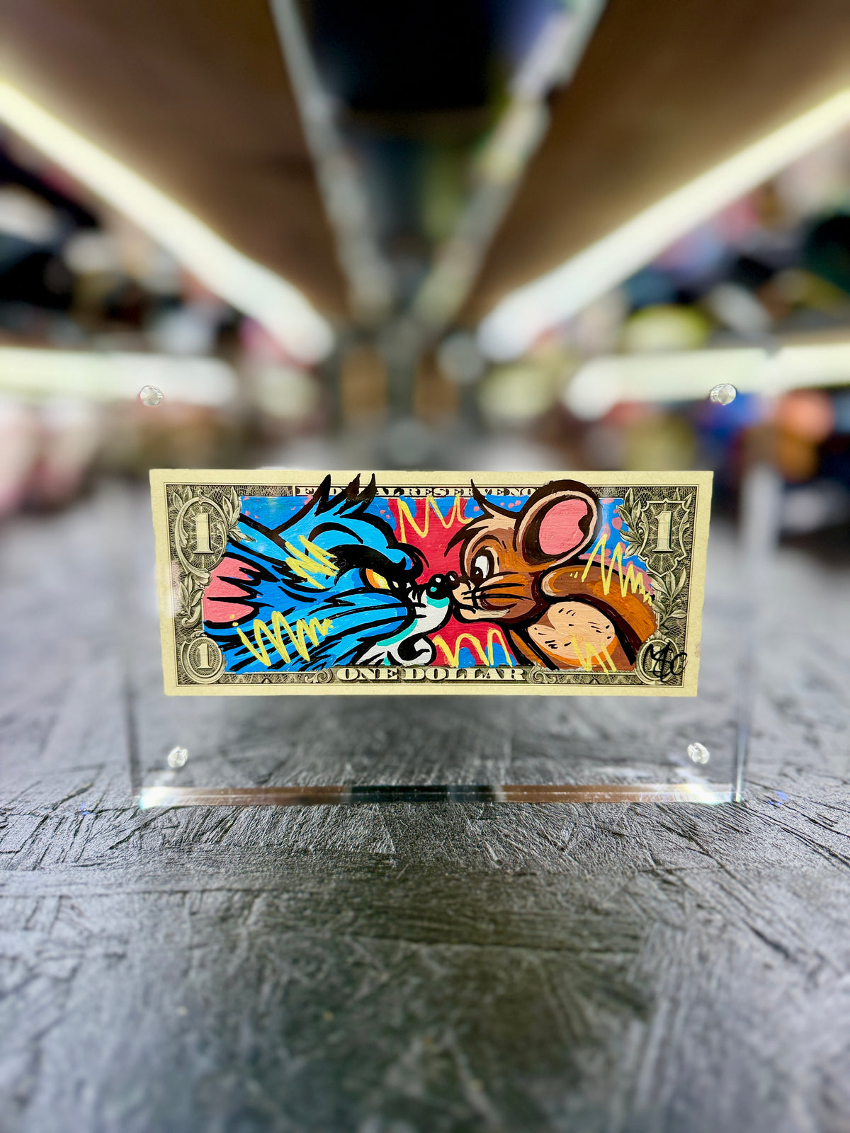 Tom & Jerry $1 Dollar Bill Art 6.0