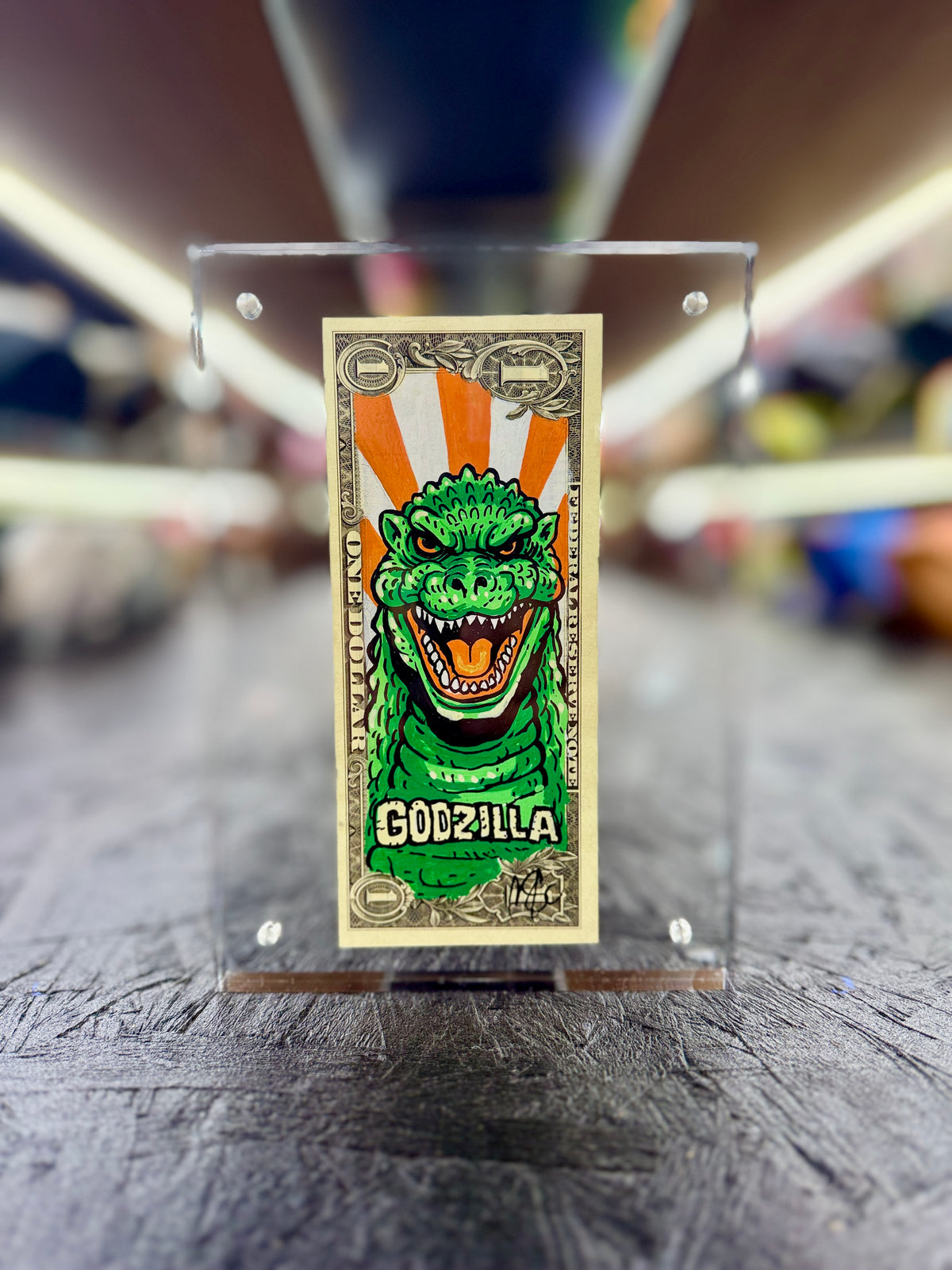 Godzilla $1 Dollar Bill Art 8.0