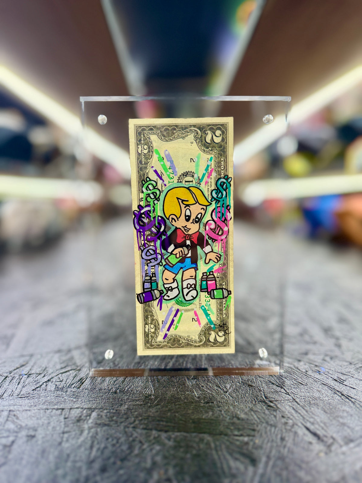 Richie Rich $2 Dollar Bill Art 17.7