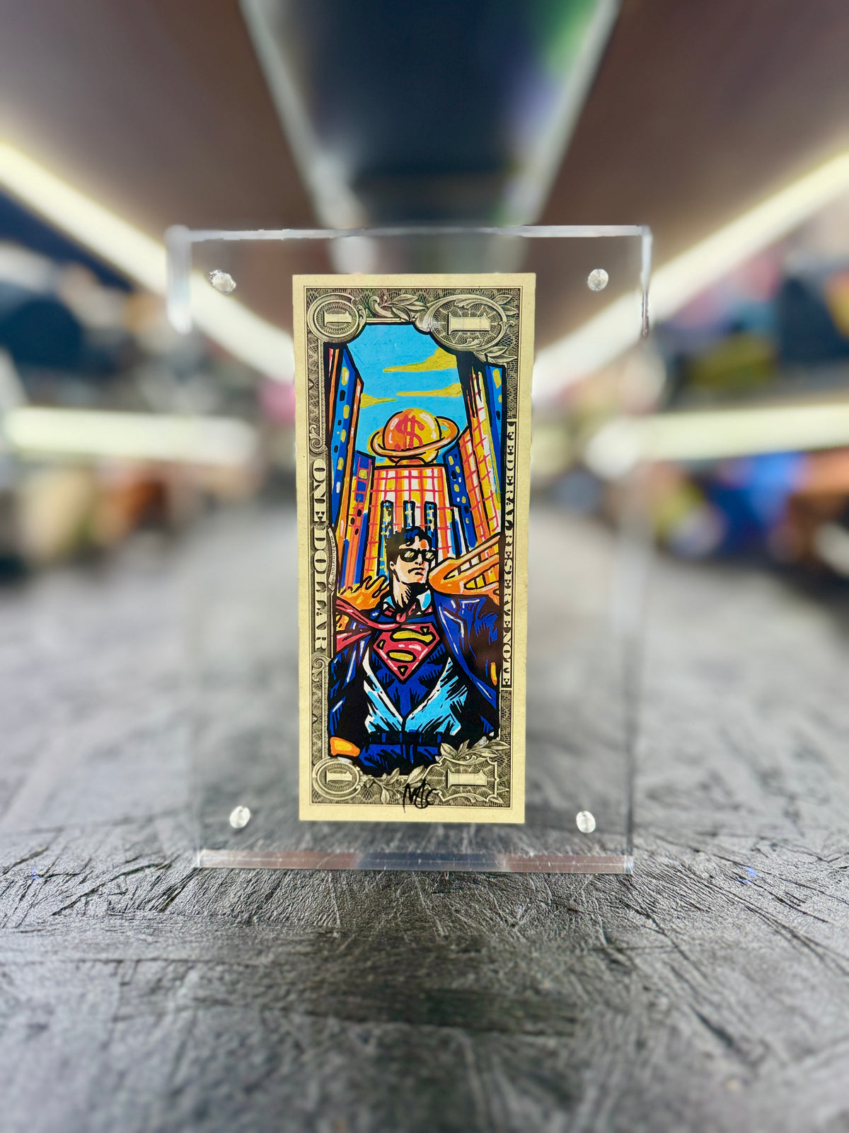 Superman $1 Dollar Bill Art 10.1