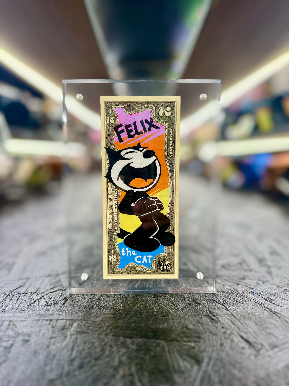 Felix The Cat $2 Dollar Bill Art 2.0