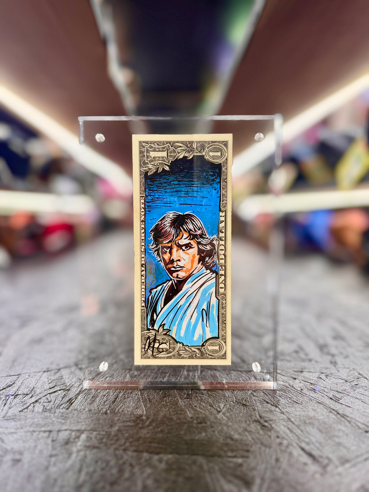 Star Wars Luke Skywalker $1 Dollar Bill Art