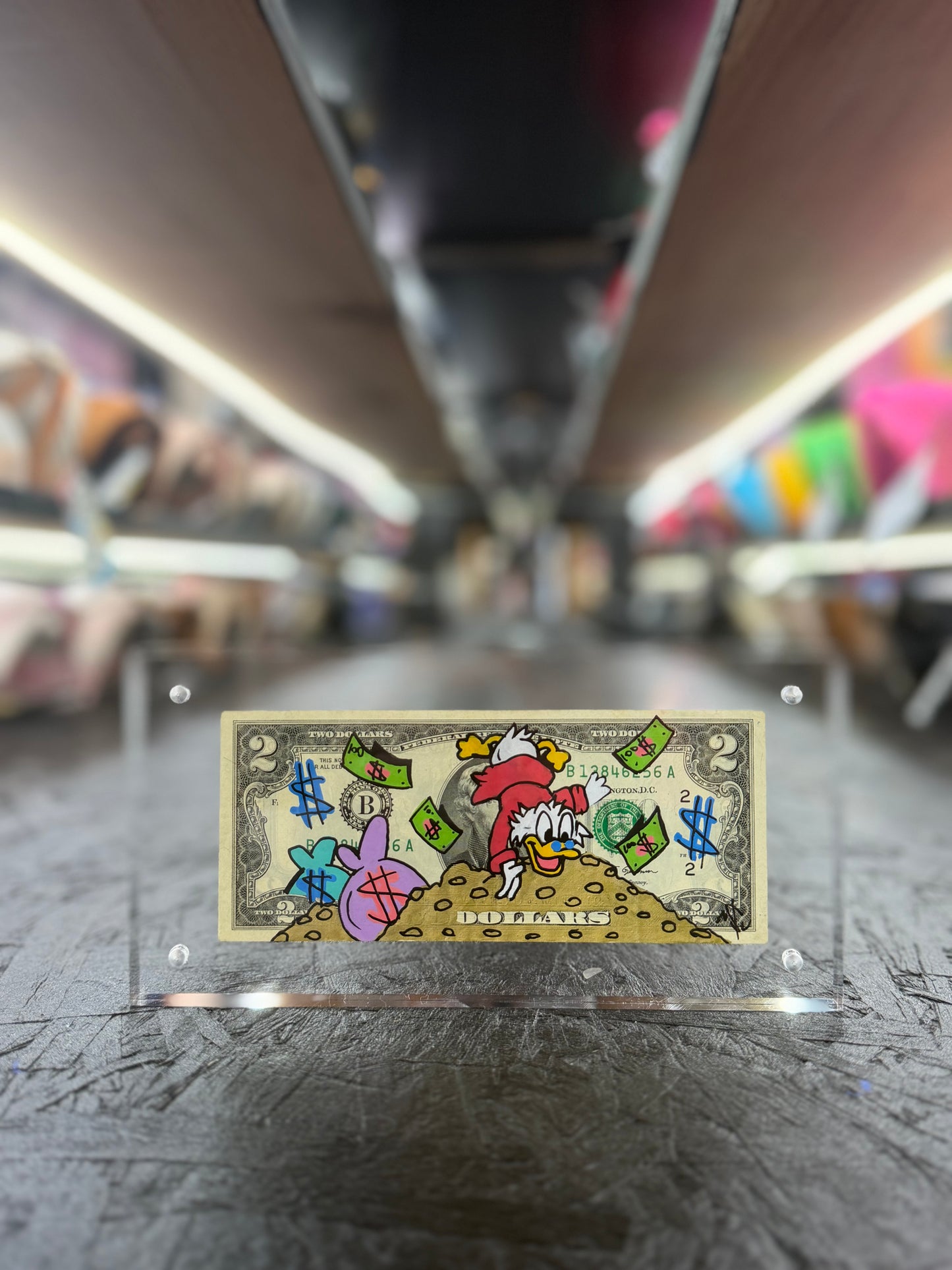 Scrooge McDuck $2 Dollar Bill Art 11.4