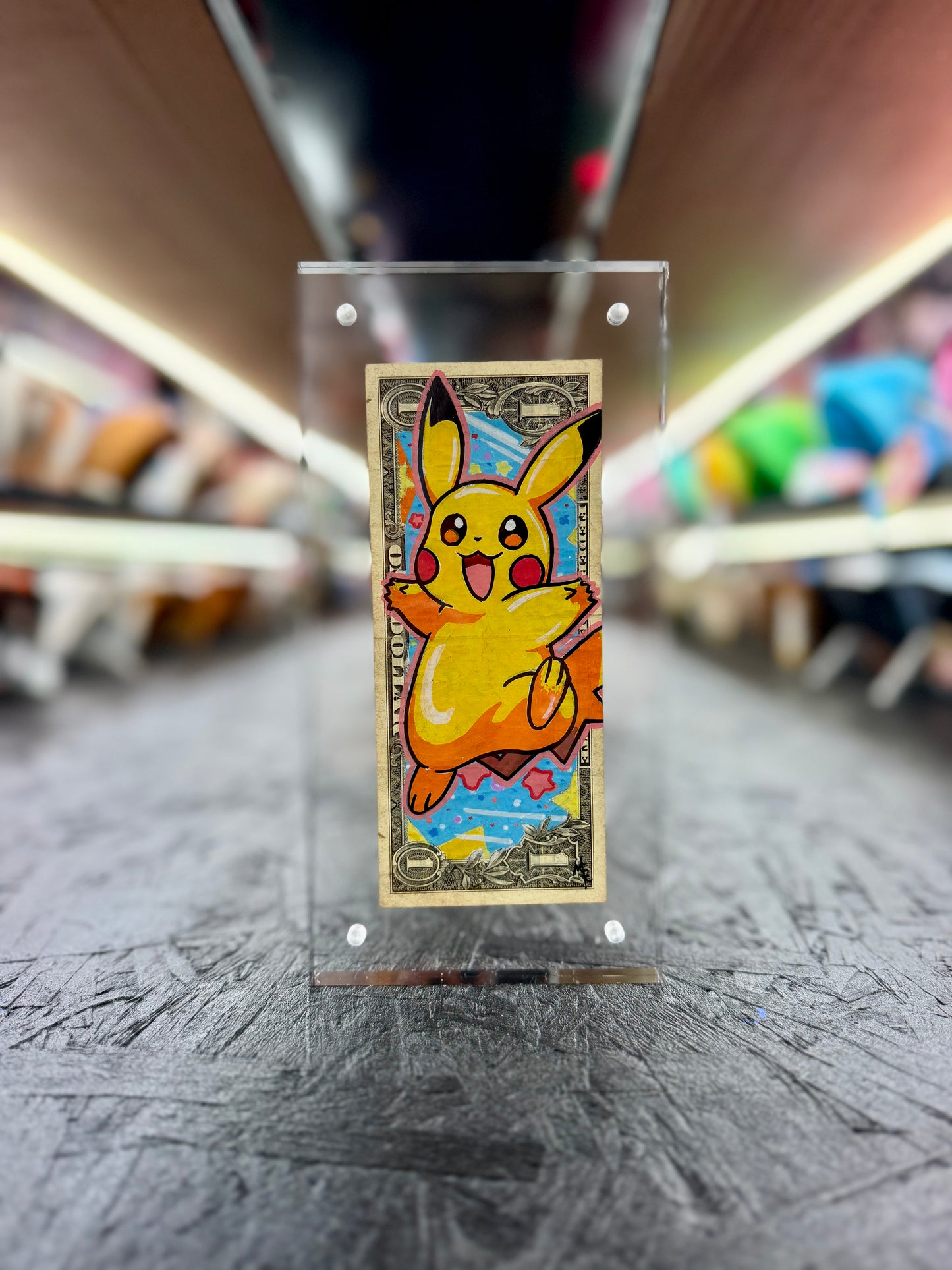 Pokemon "Pikachu" $1 Dollar Bill Art 10.3