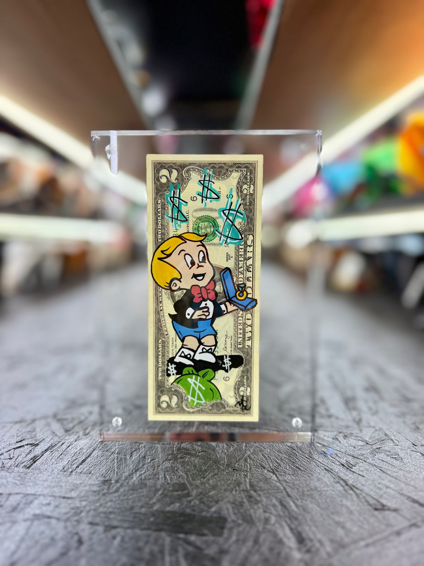 Richie Rich $2 Dollar Bill Art 14.0