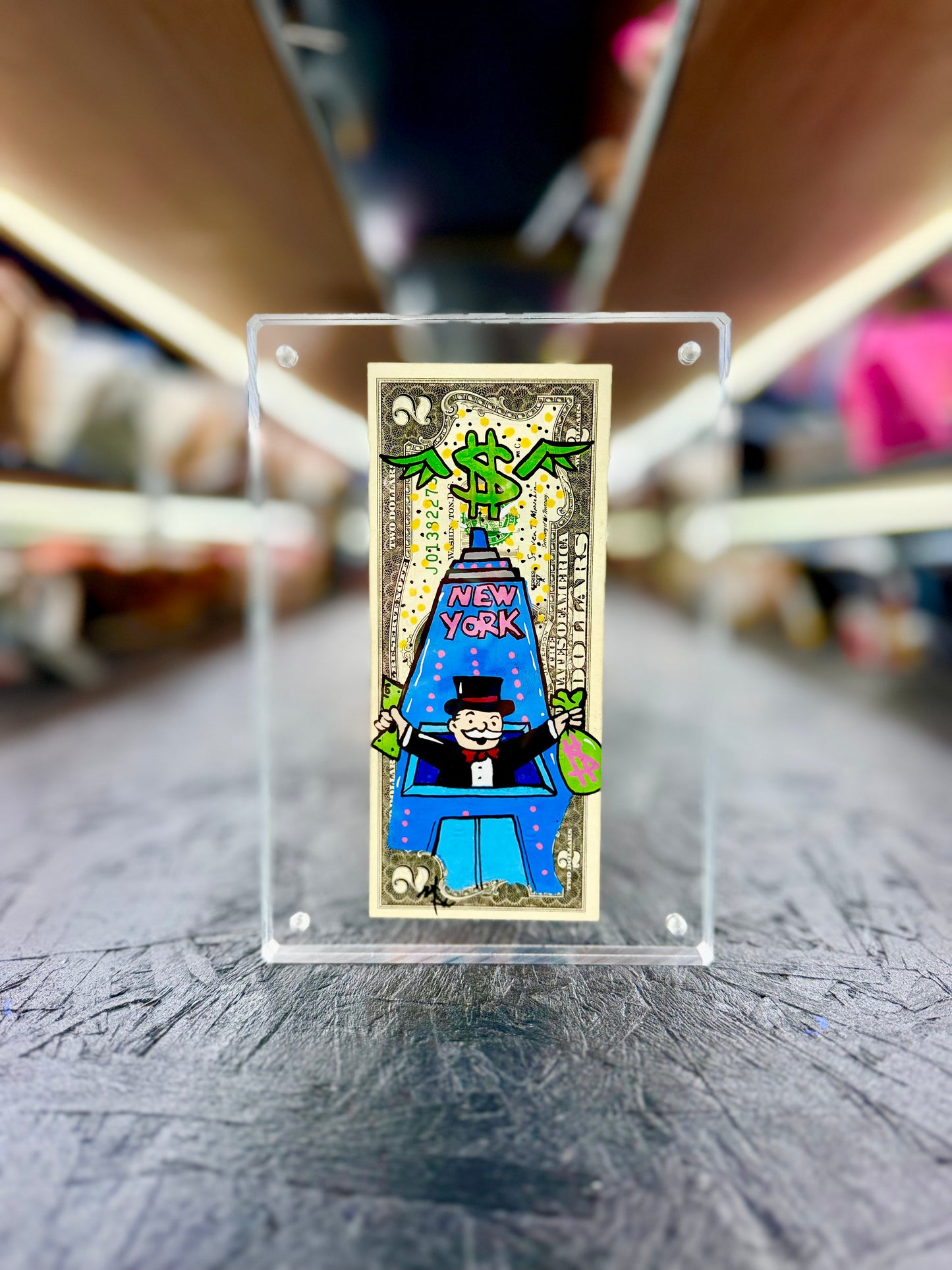 Mr Monopoly $2 Dollar Bill Art 33.7