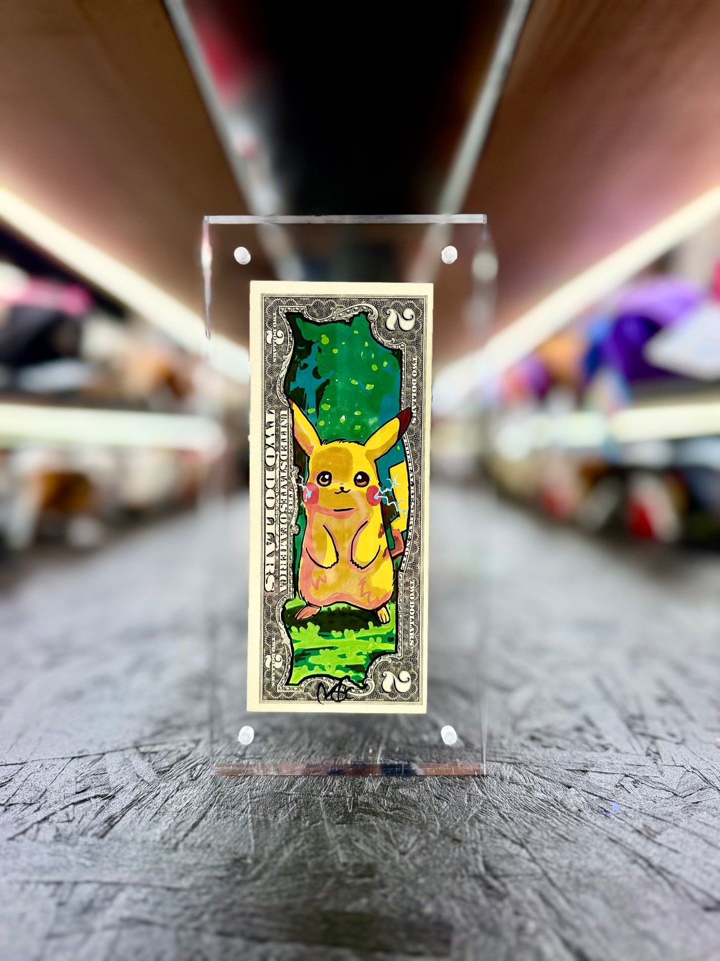 Pokemon "Pikachu" $2 Dollar Bill Art 10.8