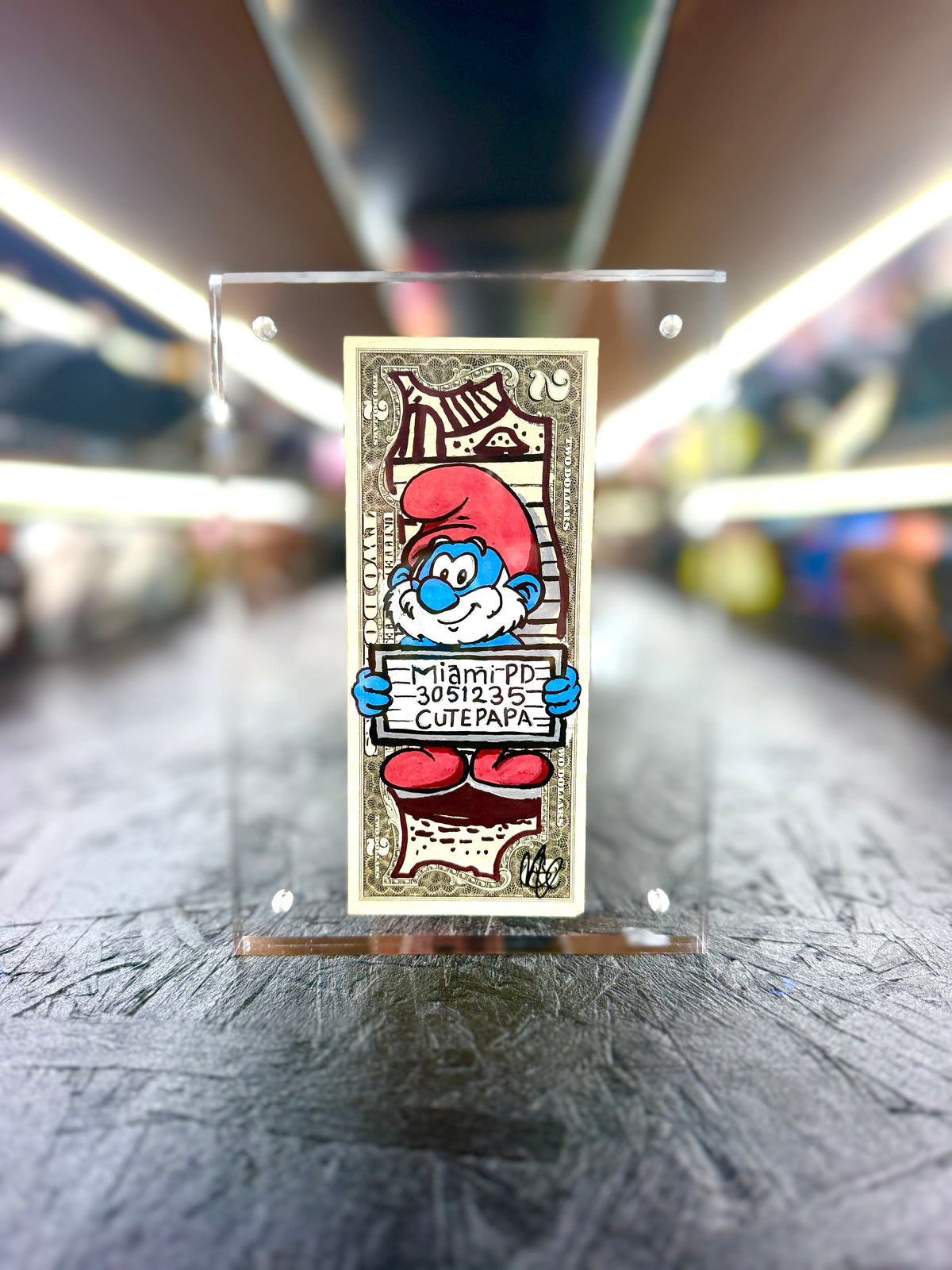 The Smurfs (Papa Smurf) $2 Dollar Bill Art 2.0