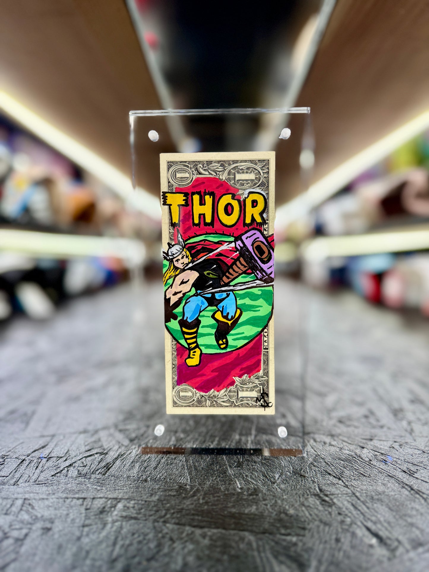 Thor $1 Dollar Bill Art
