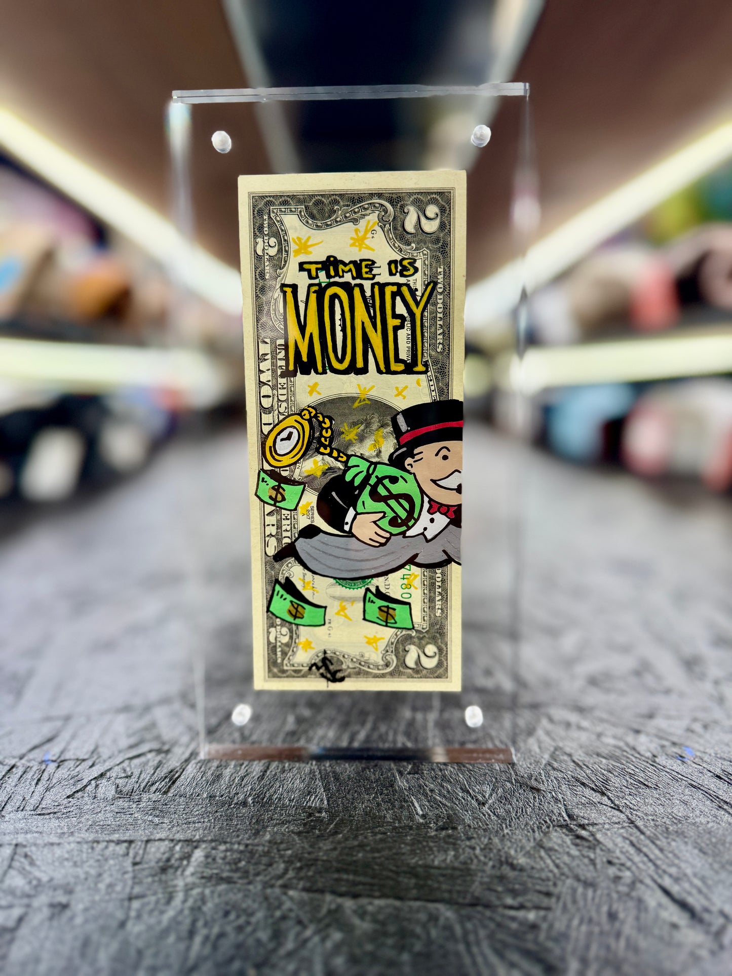 Mr Monopoly $2 Dollar Bill Art 11.8