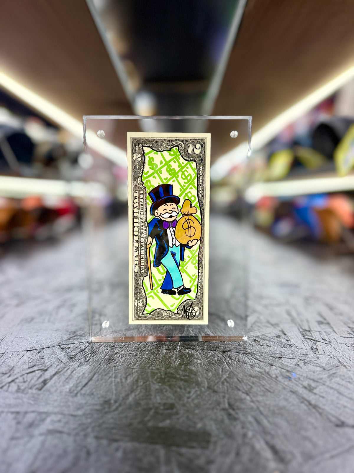 Mr Monopoly $2 Dollar Bill Art 53.9