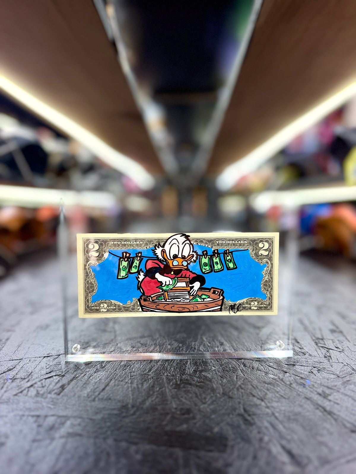 Scrooge McDuck $2 Dollar Bill Art 14.5