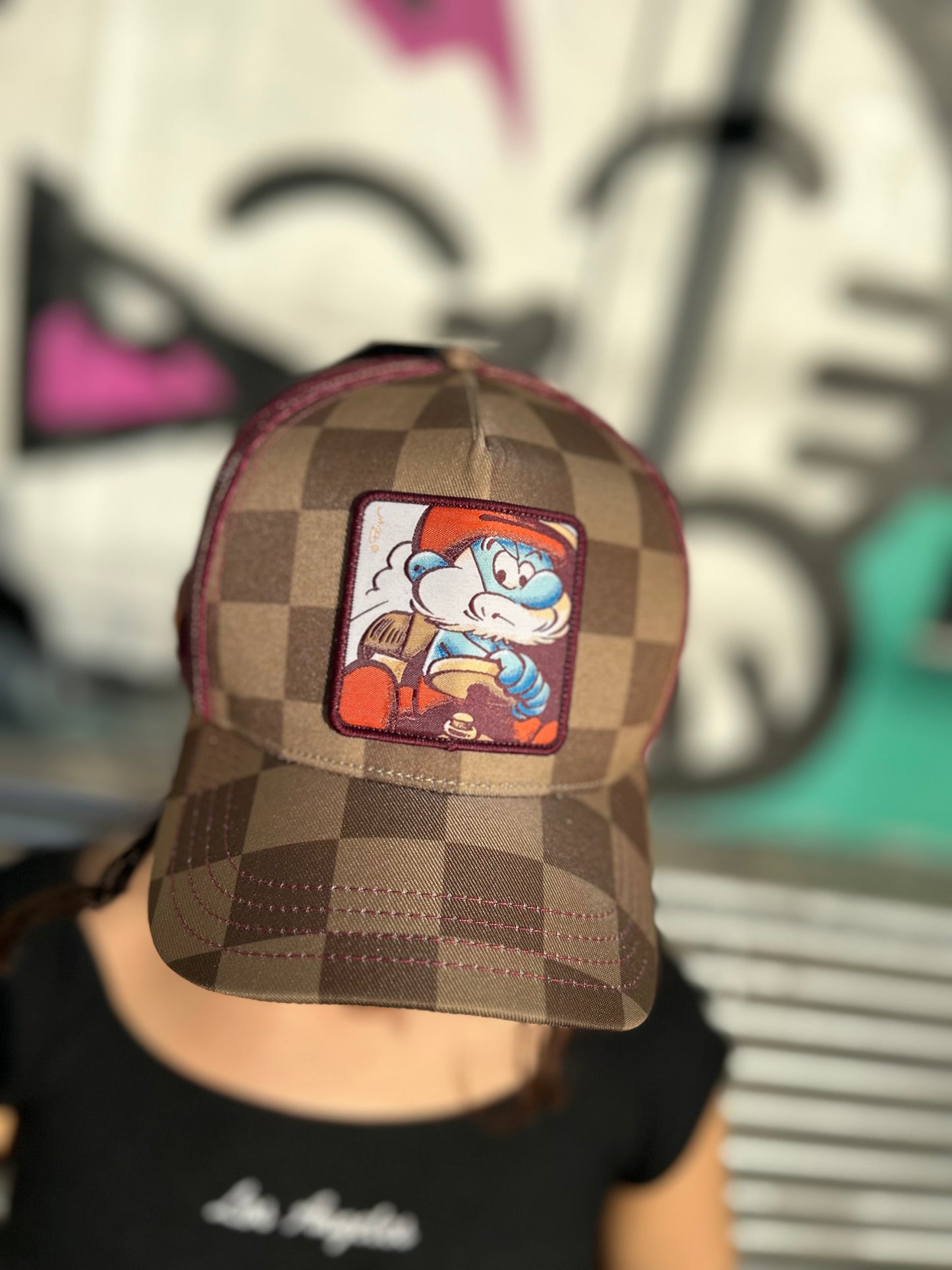 The Smurfs Pilot Papa Smurf Snapback Trucker Hat