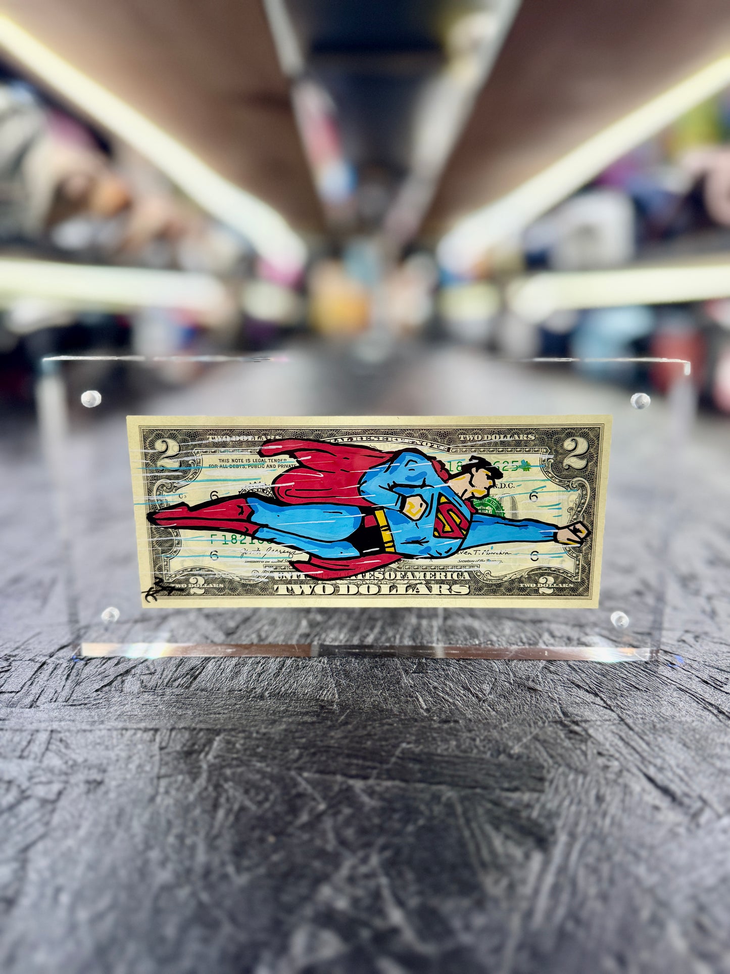 Superman $2 Dollar Bill Art