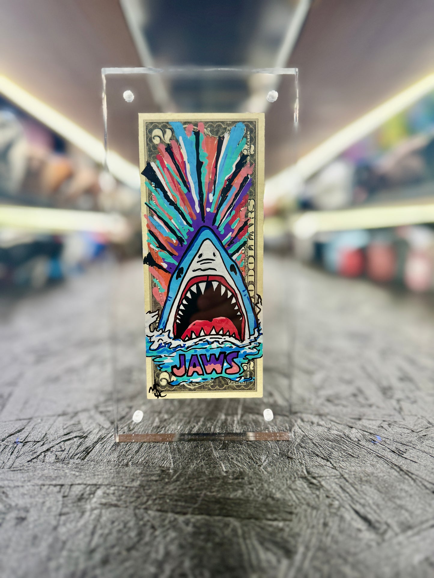 Jaws $2 Dollar Bill Art 3.0