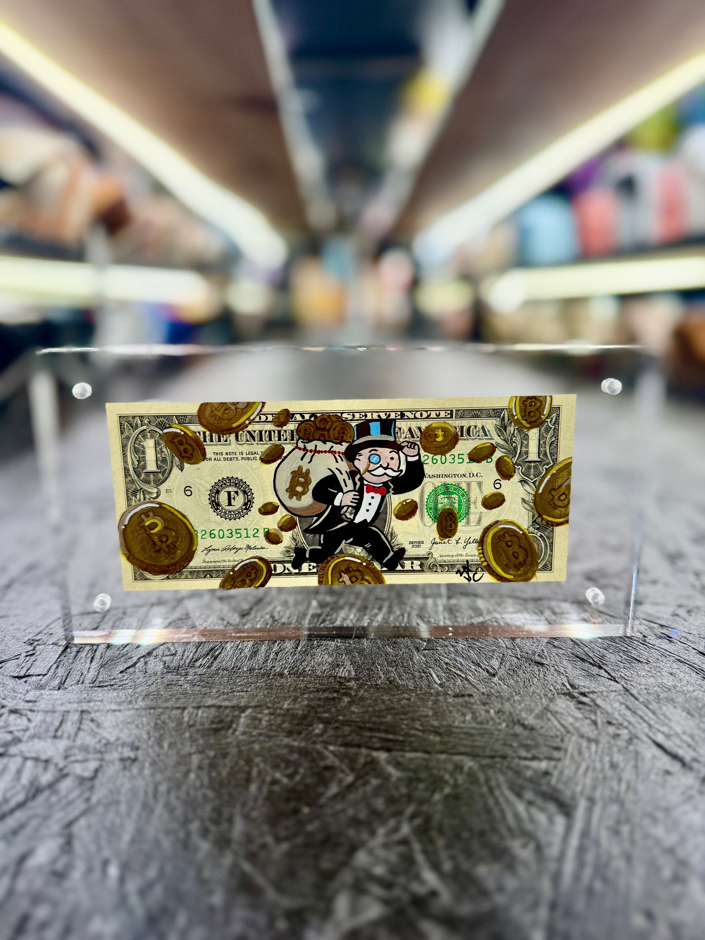 Scrooge McDuck $1 Dollar Bill Art 11.0