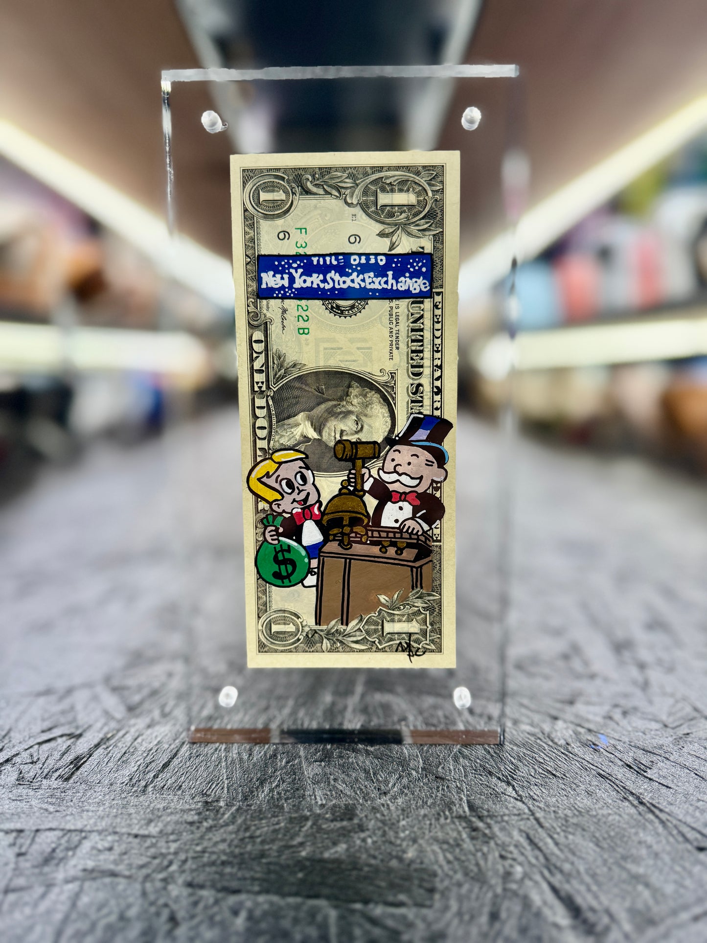 Mr Monopoly $1 Dollar Bill Art 16